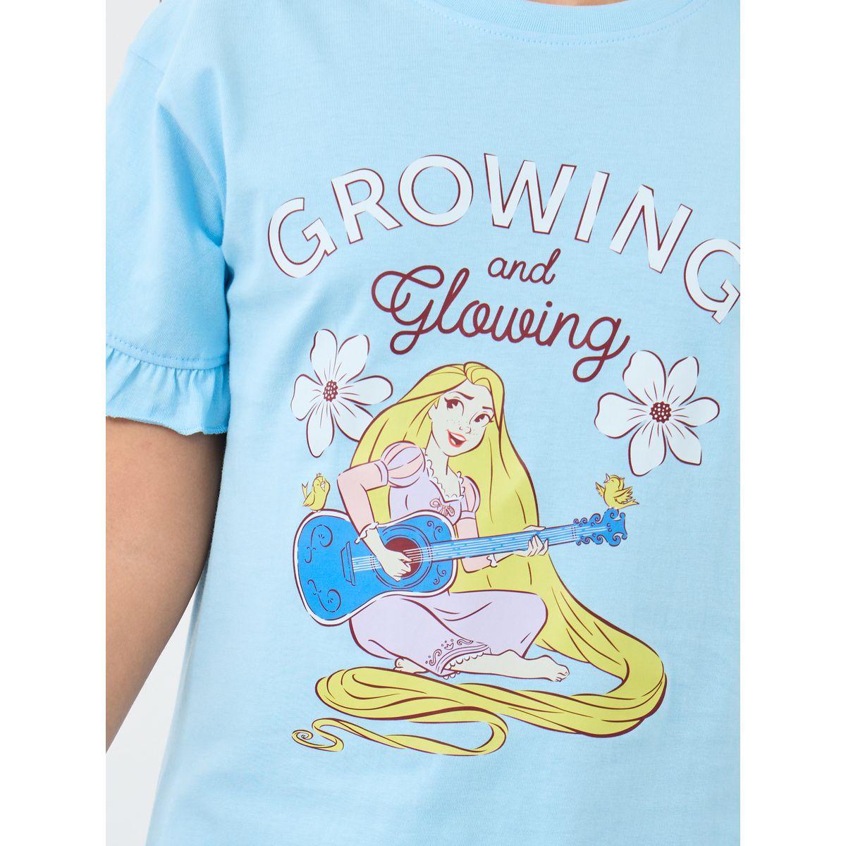 قميص نوم بطبعة جرافيكك مع تفاصيل كشكش-girls-clothing-nightwear-image-3