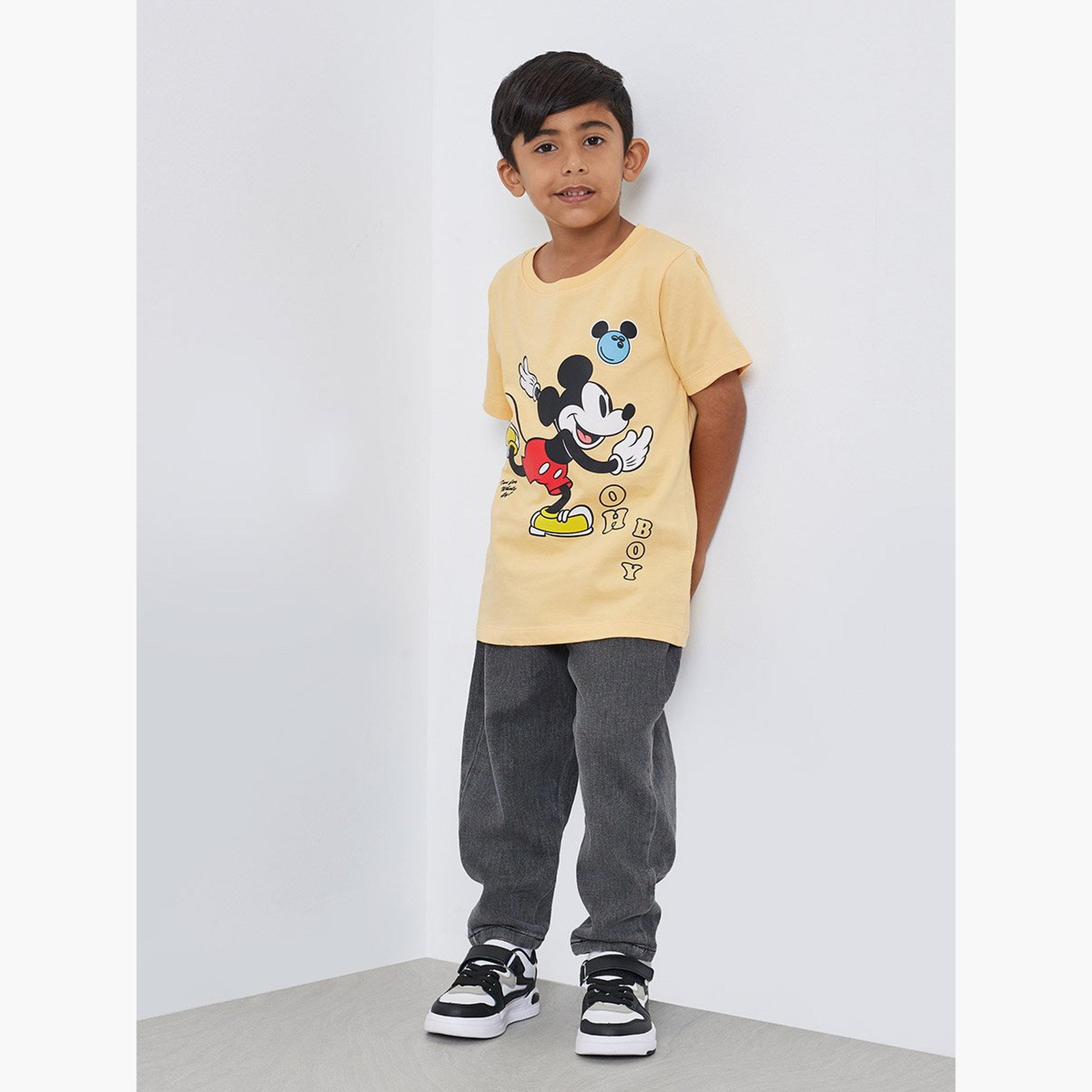 تيشيرت فضفاض مطبع بطبعة ميكي ماوس-boys-clothing-tshirtsandpolos-image-2