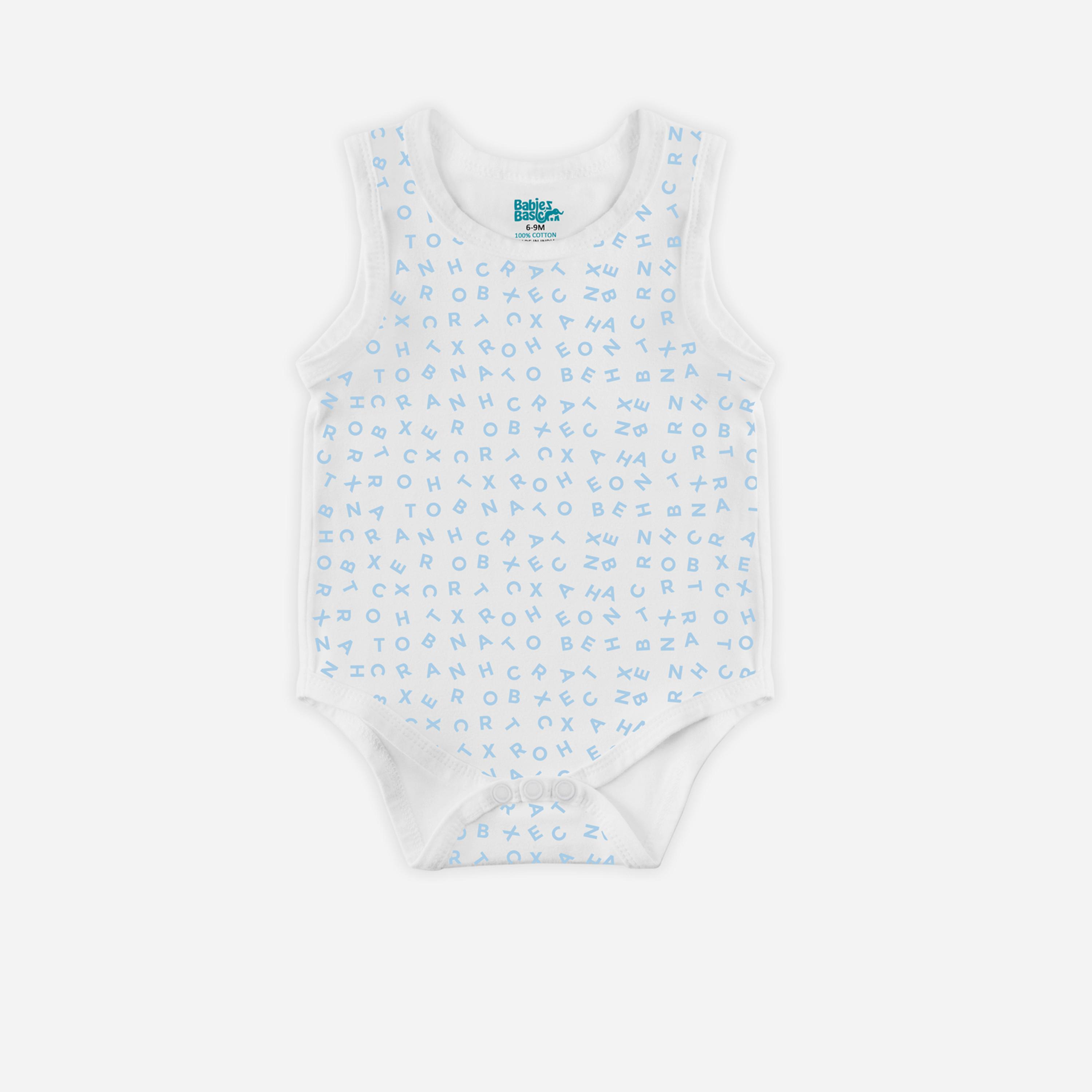 بيبيز بيسك × ستايلي - مجموعة من 3 قطع - بدلة جسم بدون أكمام من القطن الممشط المطبوع-boys-clothing-rompersanddungarees-image-4
