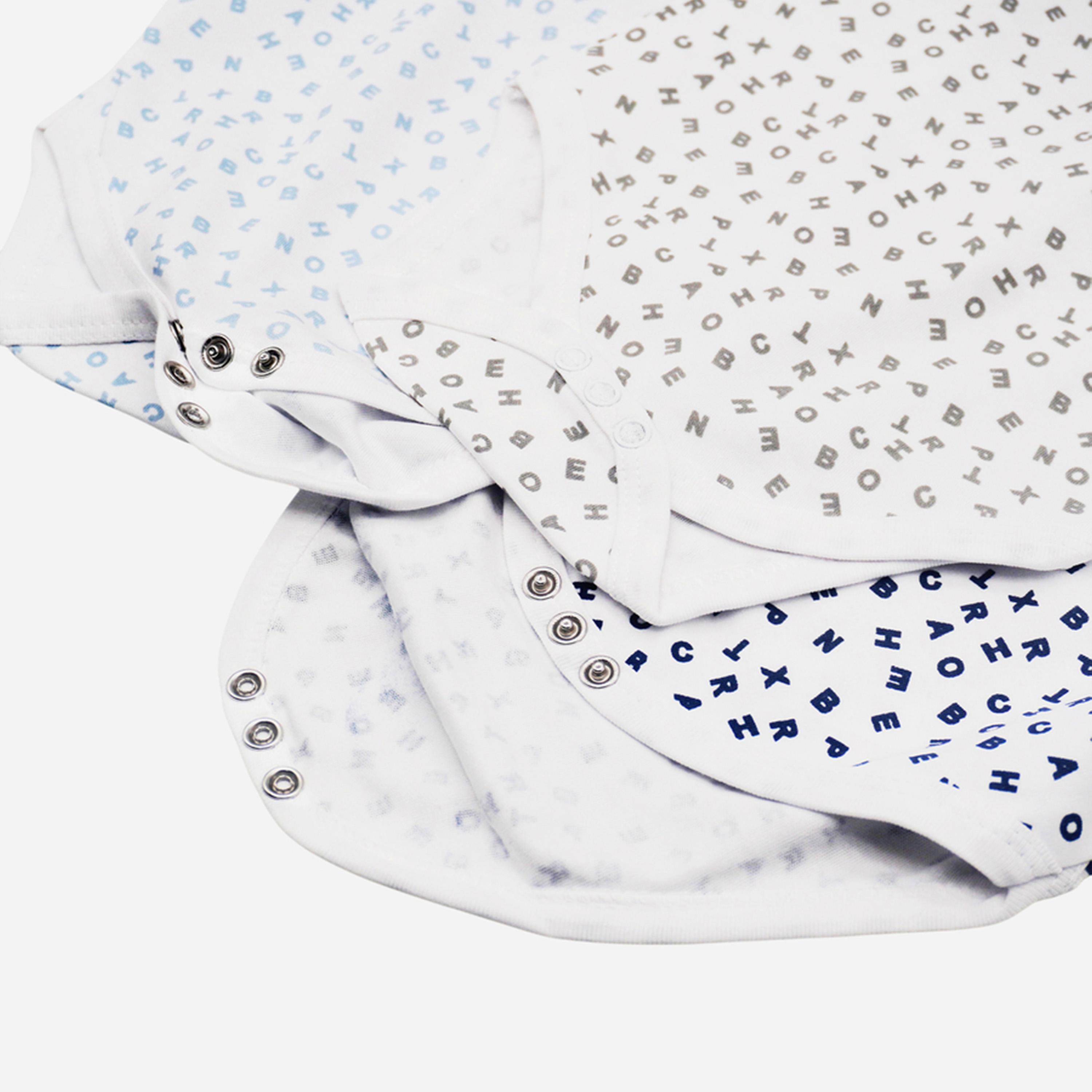 Babies Basic x Styli Pack of 3 - Printed Combed Cotton Sleeveless Bodysuit-boys-clothing-rompersanddungarees-image-7