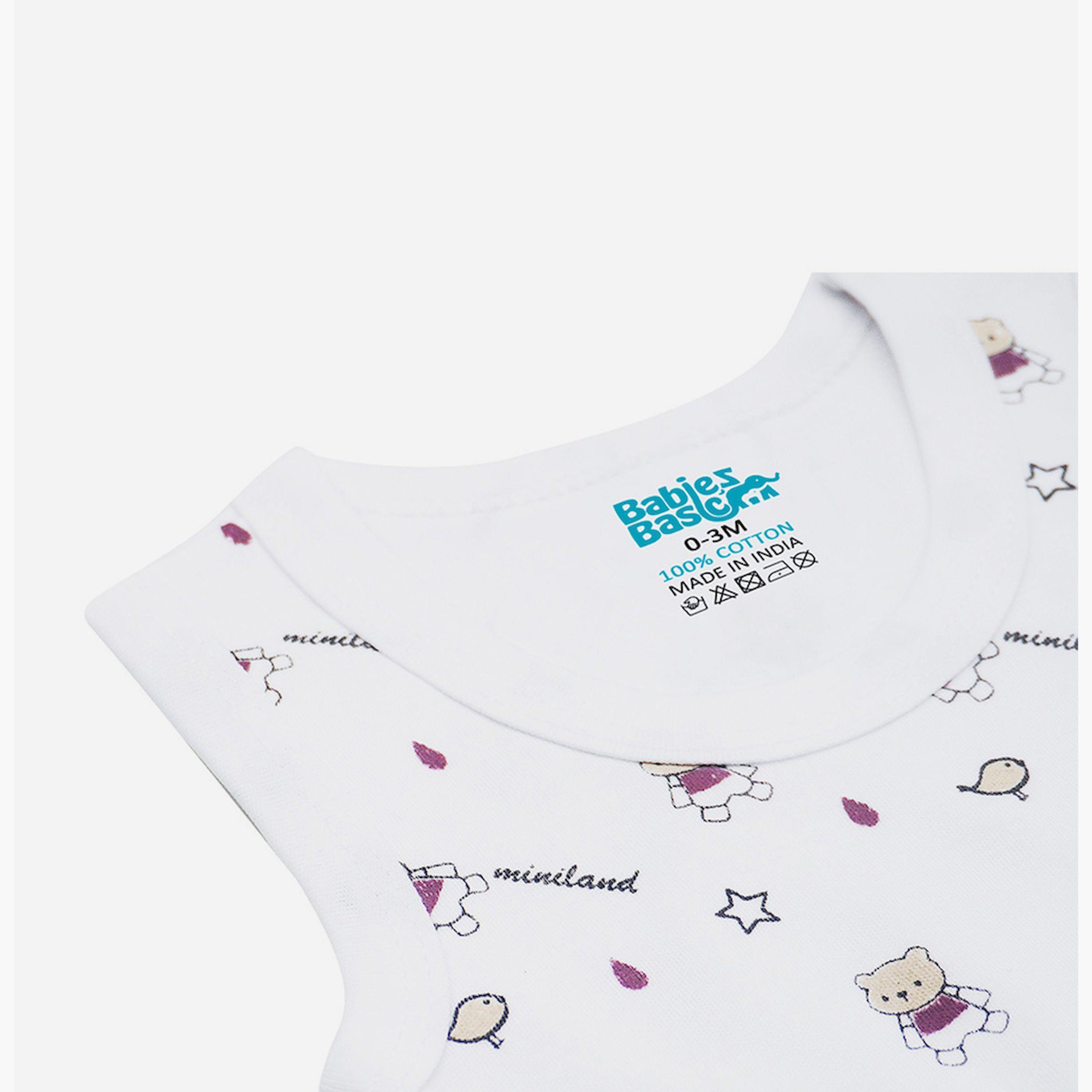 Babies Basic x Styli Pack of 3 - Printed Combed Cotton Sleeveless Bodysuit-boys-clothing-rompersanddungarees-image-6