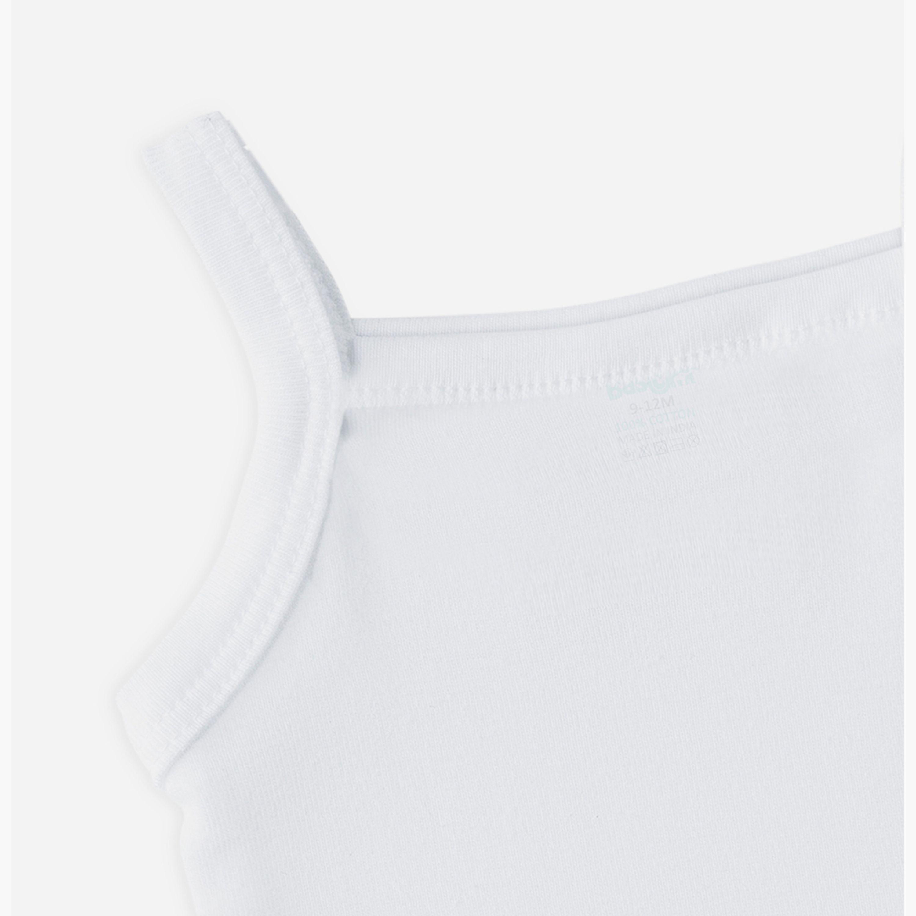 Babies Basic x Styli Pack of 3 - Solid Combed Cotton Sleeveless Bodysuit-boys-clothing-rompersanddungarees-image-5