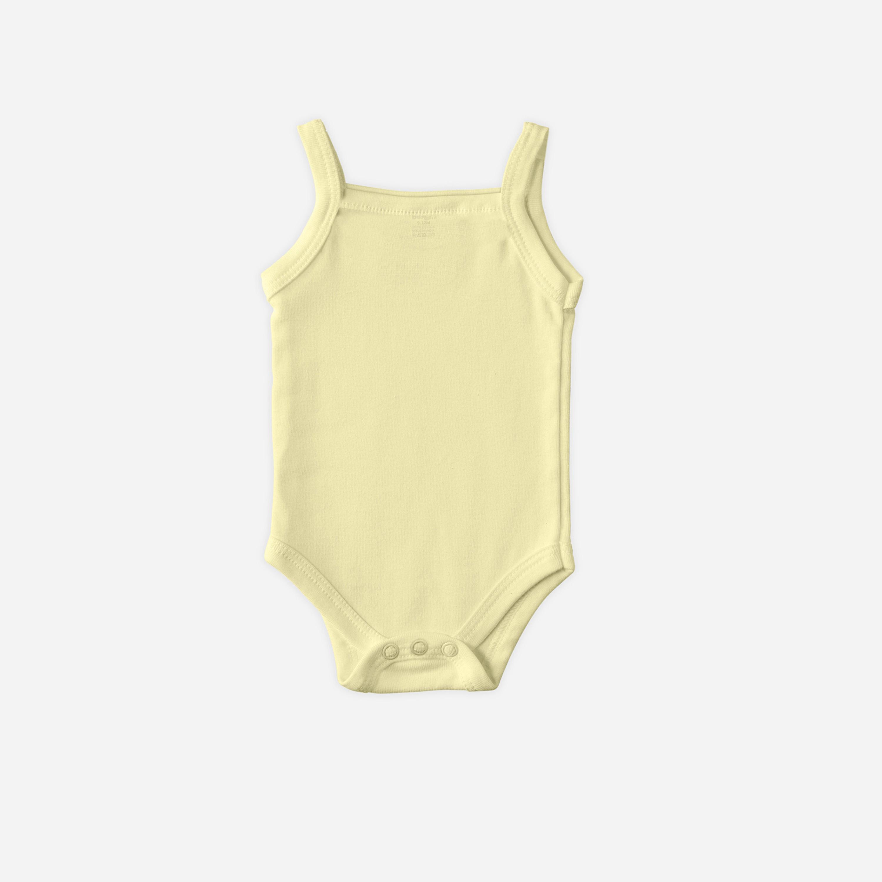 Babies Basic x Styli Pack of 3 - Solid Combed Cotton Sleeveless Bodysuit-boys-clothing-rompersanddungarees-image-5