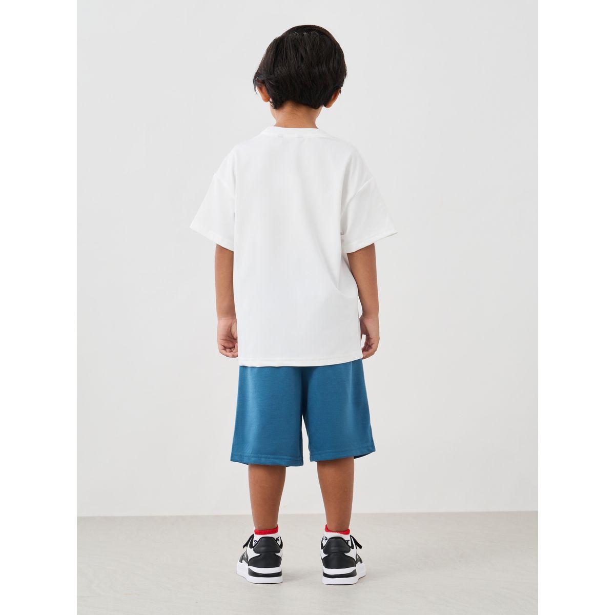 مجموعة من شورت وتيشيرت فضفاض بطبعات كتابة-boys-clothing-setsandcoords-image-4