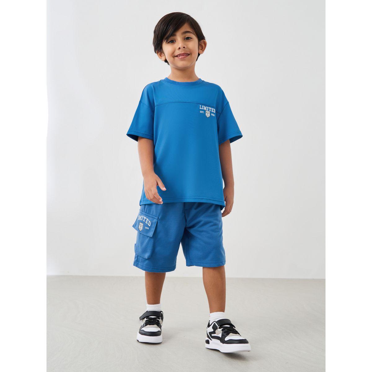 Styli Boys Typography Printed Oversized T-Shirt and Shorts Set-boys-clothing-setsandcoords-image-1