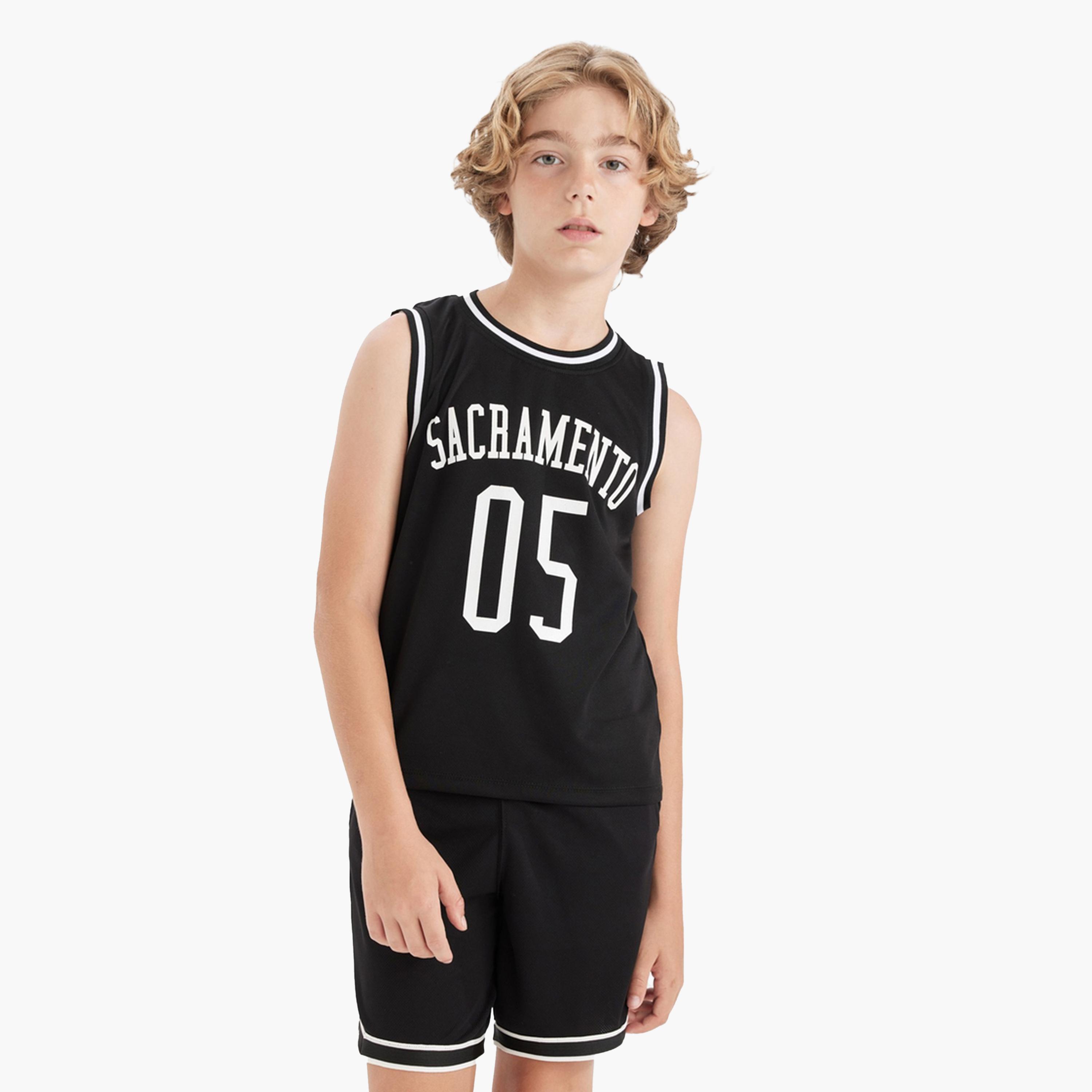 ديفاكتو × ستايلي-  بلوزة أطفال بدون أكمام وياقة دائرية-boys-clothing-tshirtsandpolos-image-3