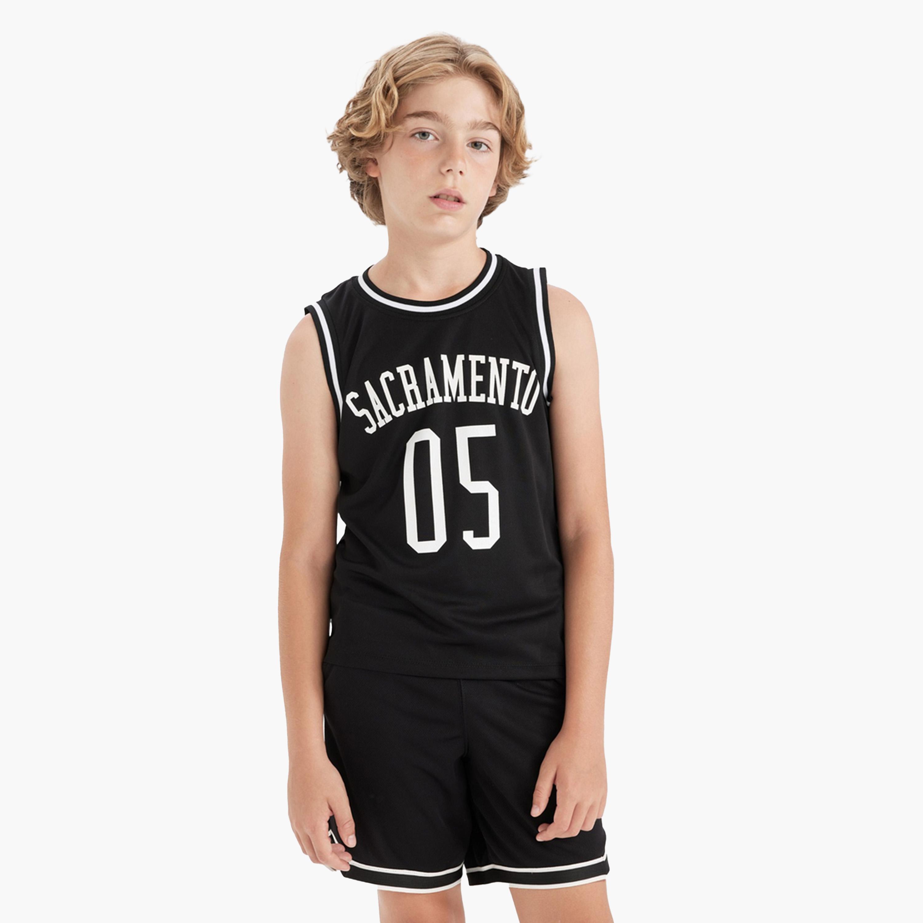 ديفاكتو × ستايلي-  بلوزة أطفال بدون أكمام وياقة دائرية-boys-clothing-tshirtsandpolos-image-4