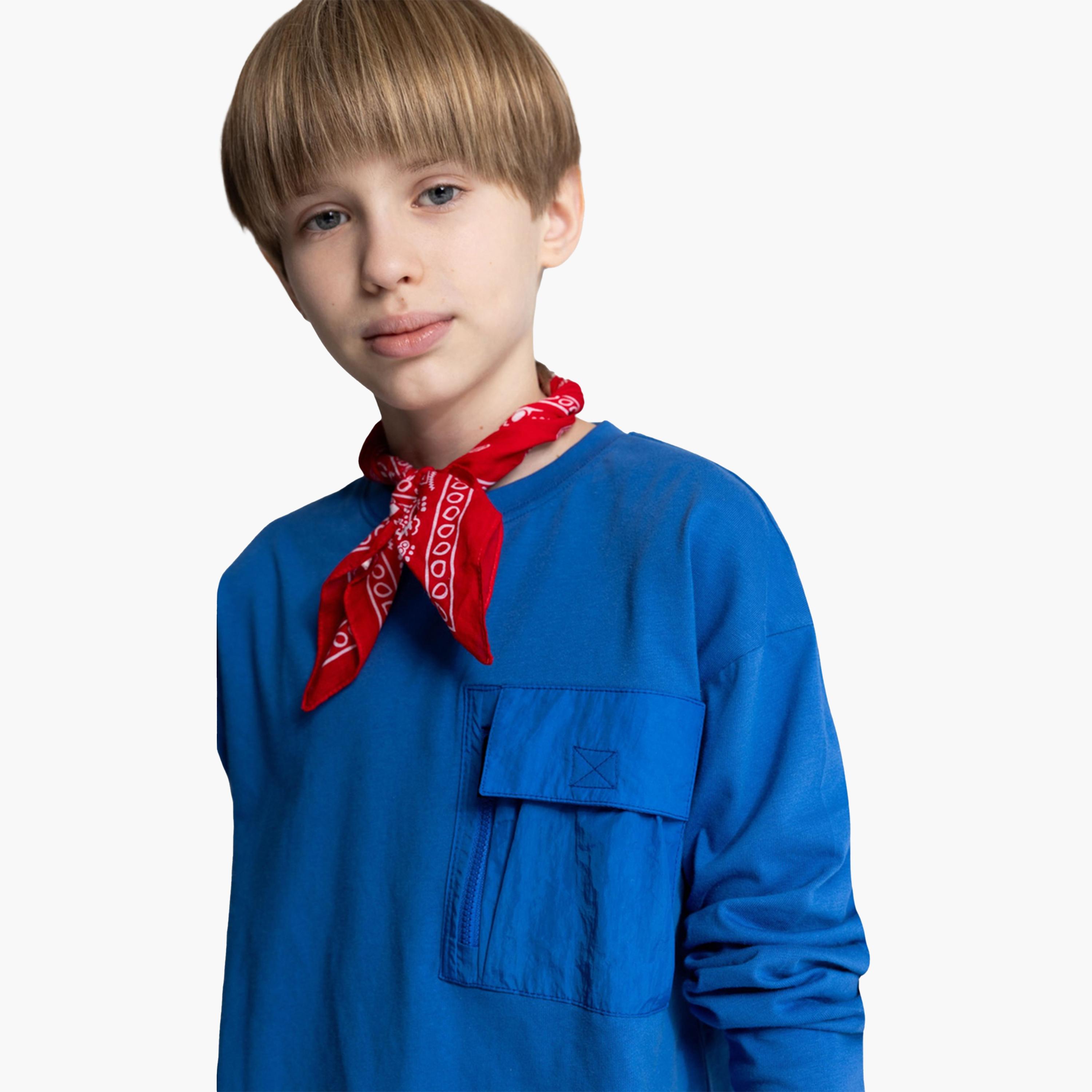 DeFacto X Styli Kids Blue Cotton Long Sleeve T-Shirt-boys-clothing-tshirtsandpolos-image-6