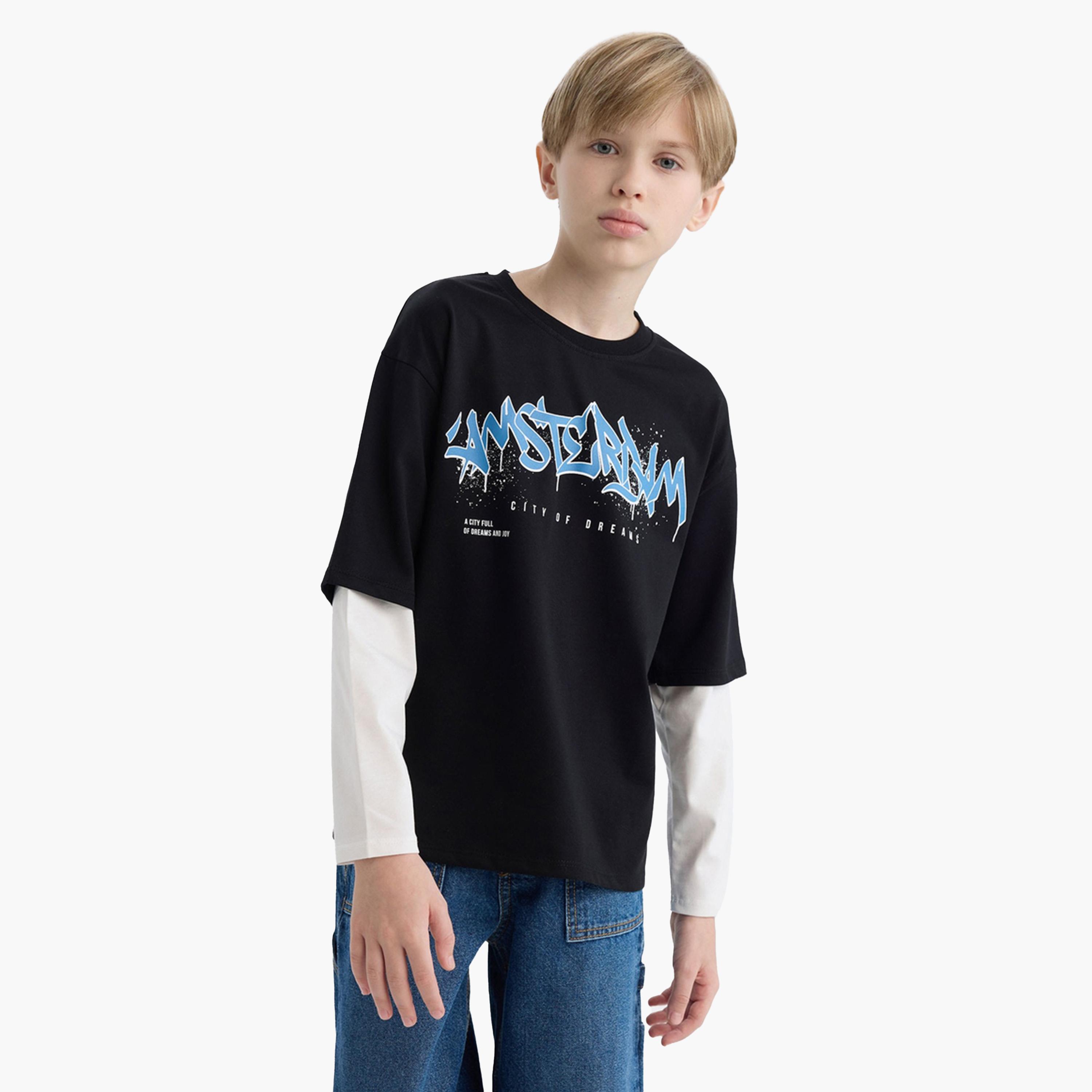 DeFacto X Styli Kids Fit Round Neck Printed Long Sleeve T-Shirt-boys-clothing-tshirtsandpolos-image-4