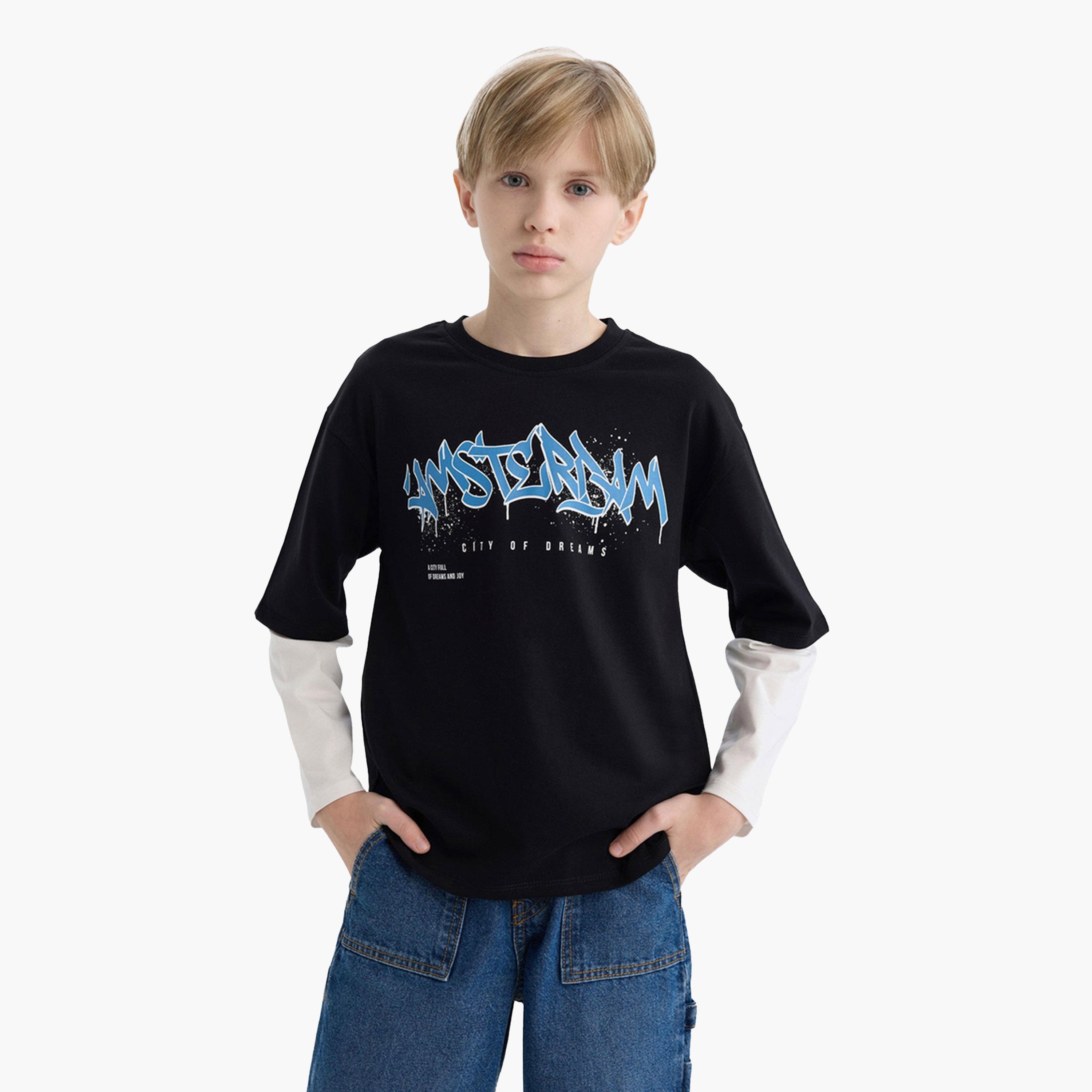 DeFacto X Styli Kids Fit Round Neck Printed Long Sleeve T-Shirt-boys-clothing-tshirtsandpolos-image-5