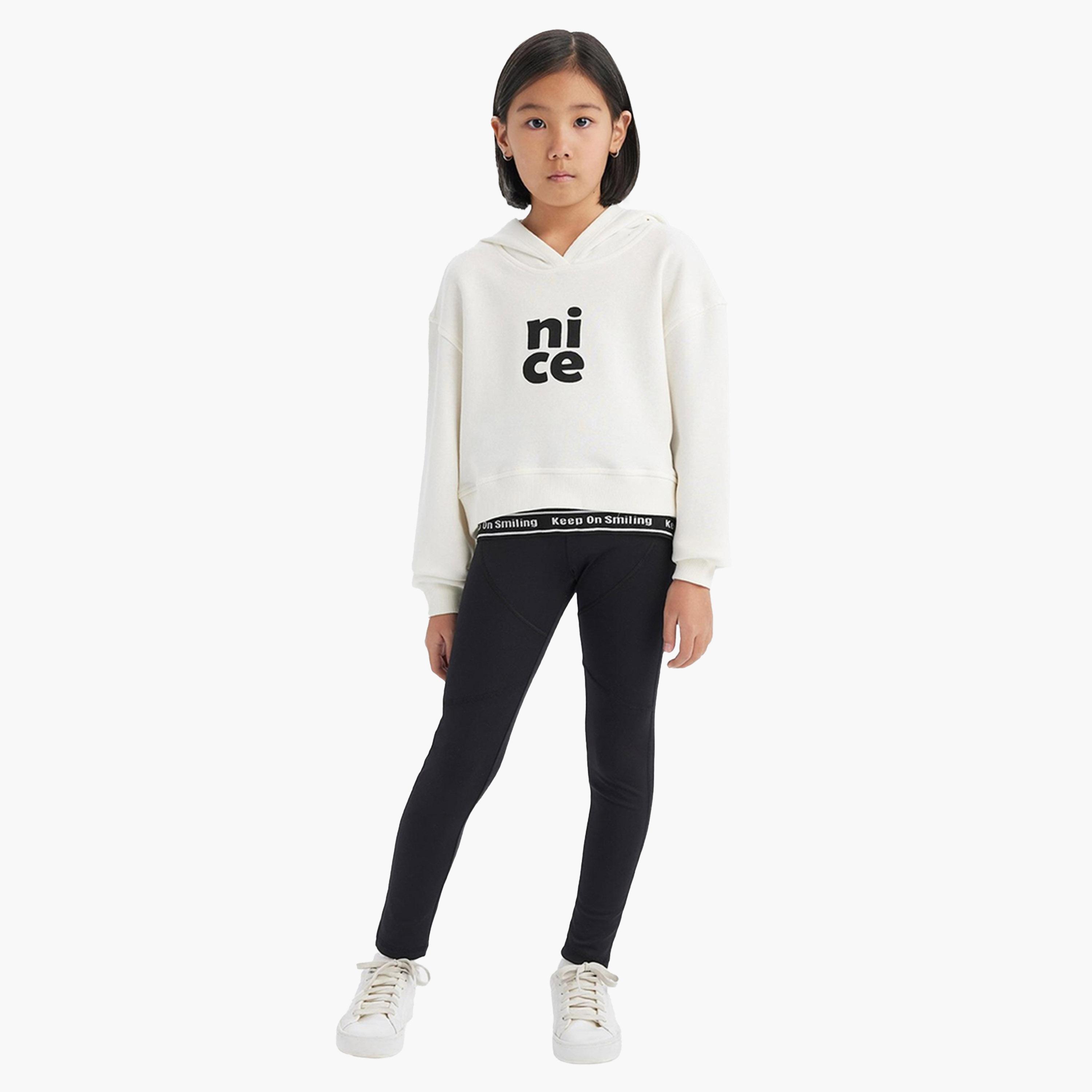 ديفاكتو × ستايلي-  سويت شيرت بغطاء رأس مطبوع للأطفال-girls-clothing-sweatshirts-image-5
