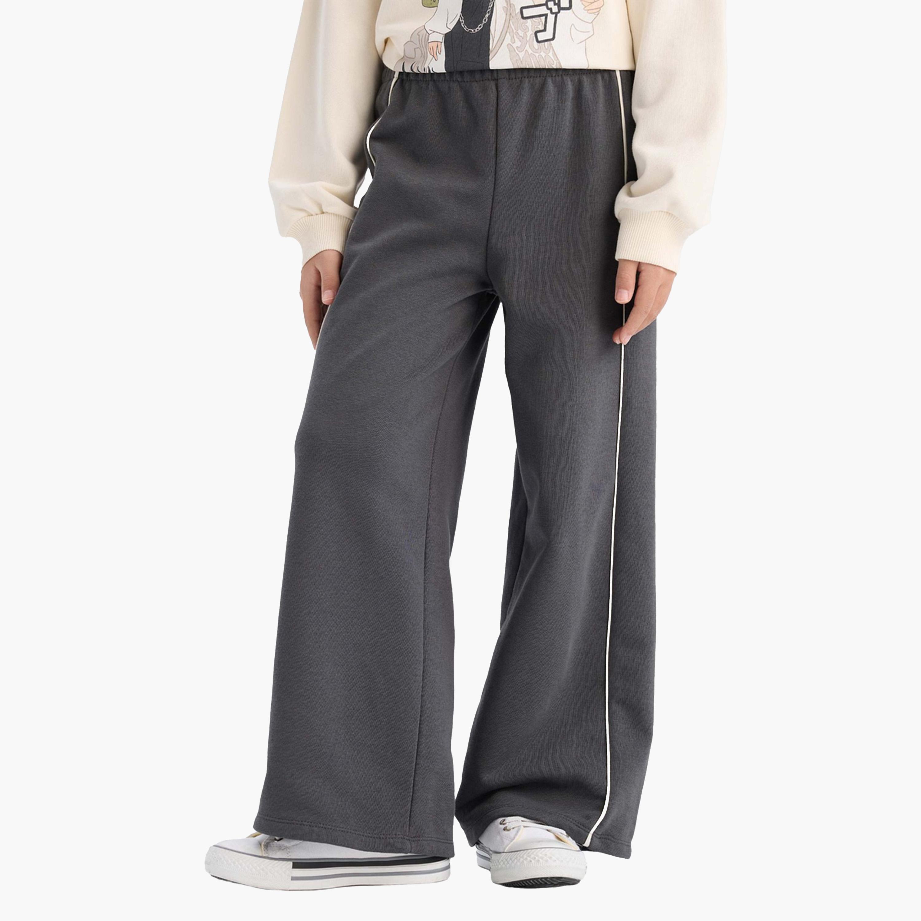 DeFacto X Styli Kids Black Side Stripe Sweatpants-girls-clothing-bottoms-trousers-image-1