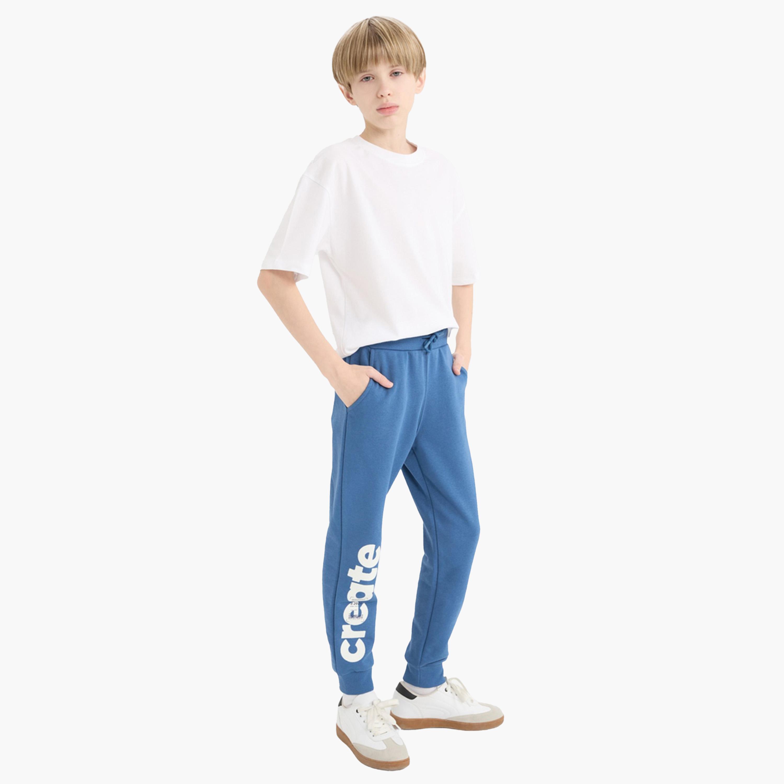 DeFacto X Styli Kids Blue Printed Jogger Pants-boys-clothing-bottoms-joggersandtrackpants-image-4