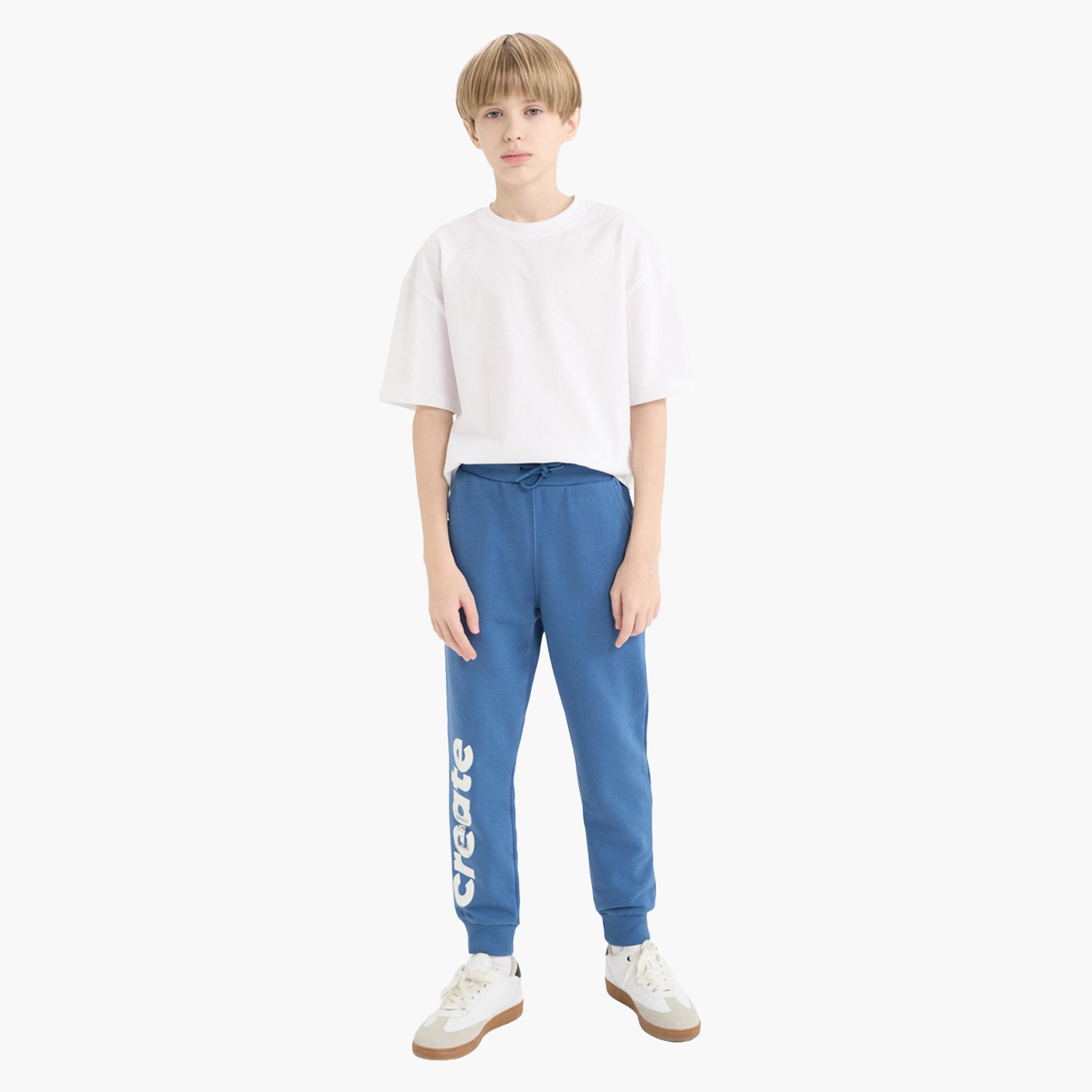 DeFacto X Styli Kids Blue Printed Jogger Pants-boys-clothing-bottoms-joggersandtrackpants-image-5