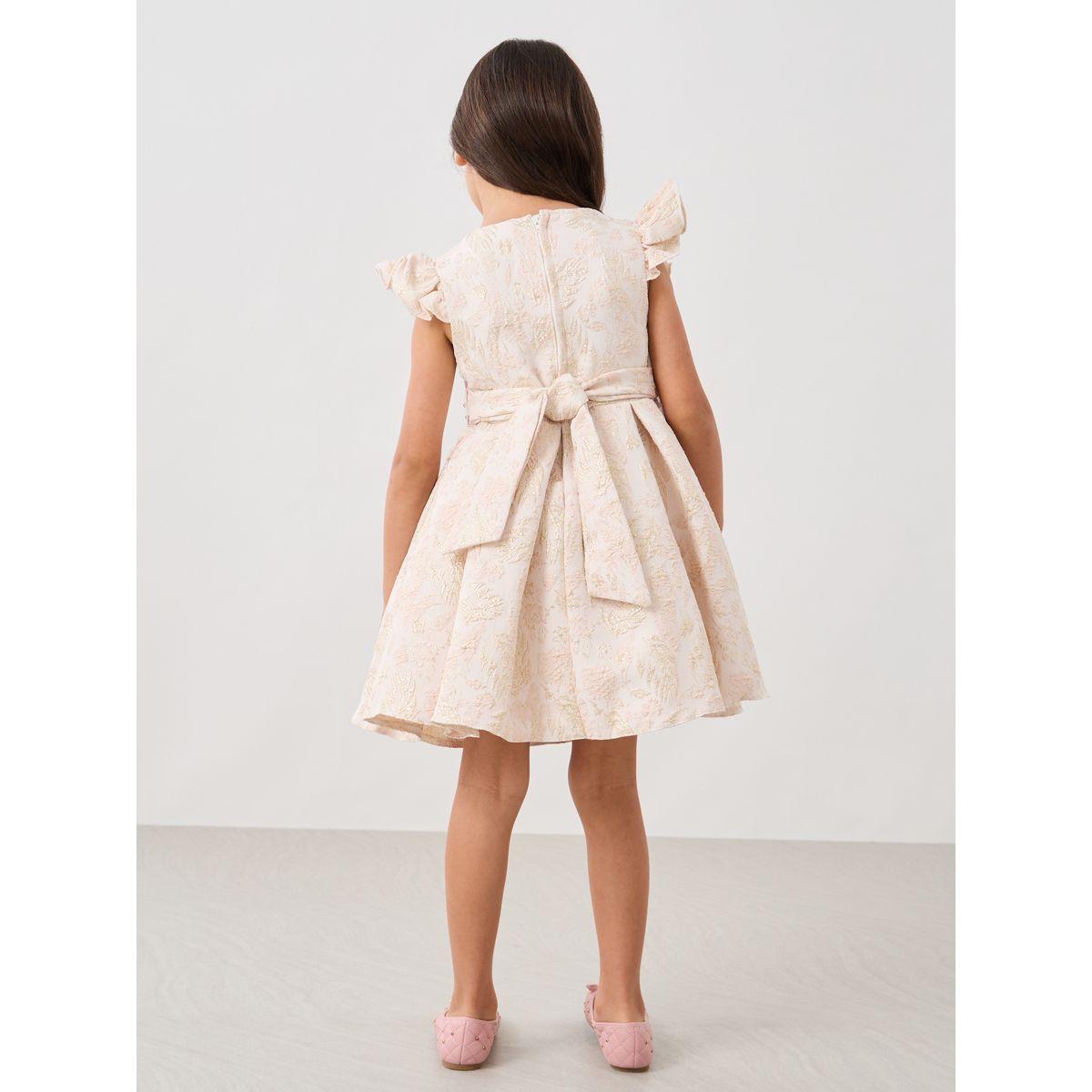 Styli Jaquard Lace Detail Embellished Pleated Dress-girls-clothing-dressesandjumpsuits-image-5