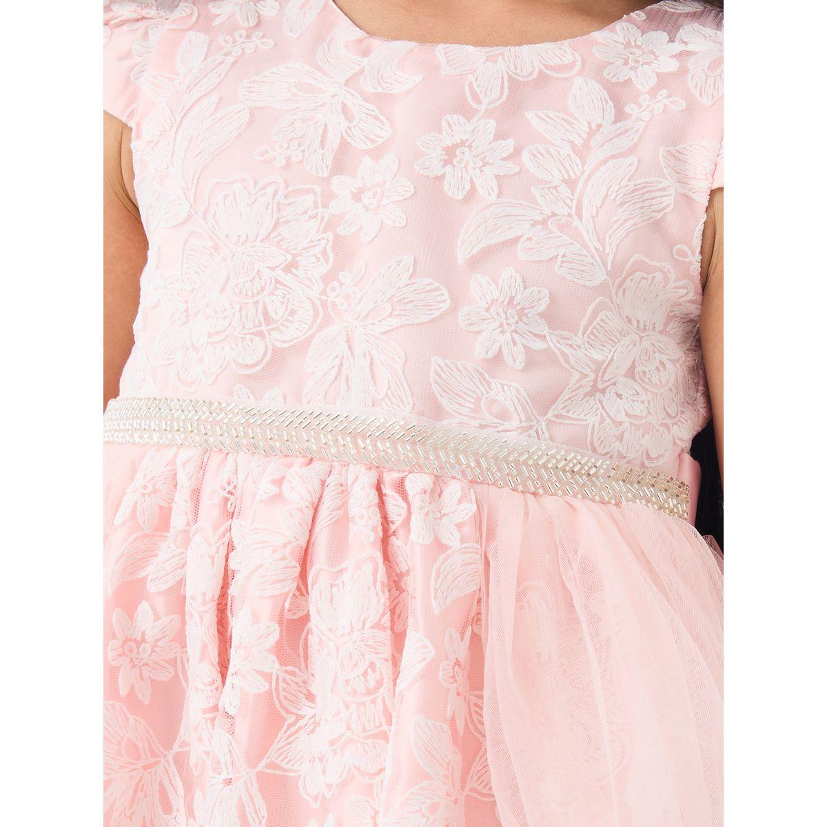 فستان منمق بتفاصيل دانتيل مع حافة واسعة-girls-clothing-dressesandjumpsuits-image-3