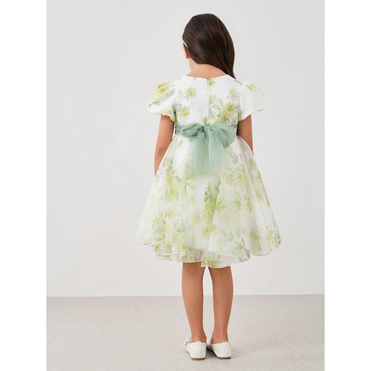 Styli Printed Organza Puff Sleeve Dress-girls-clothing-dressesandjumpsuits-image-4