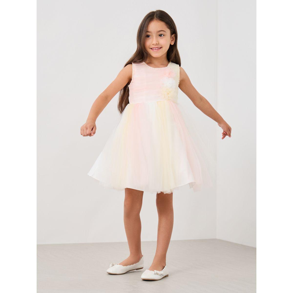 فستان بلا أكمام منمق مع كسرات-girls-clothing-dressesandjumpsuits-image-1