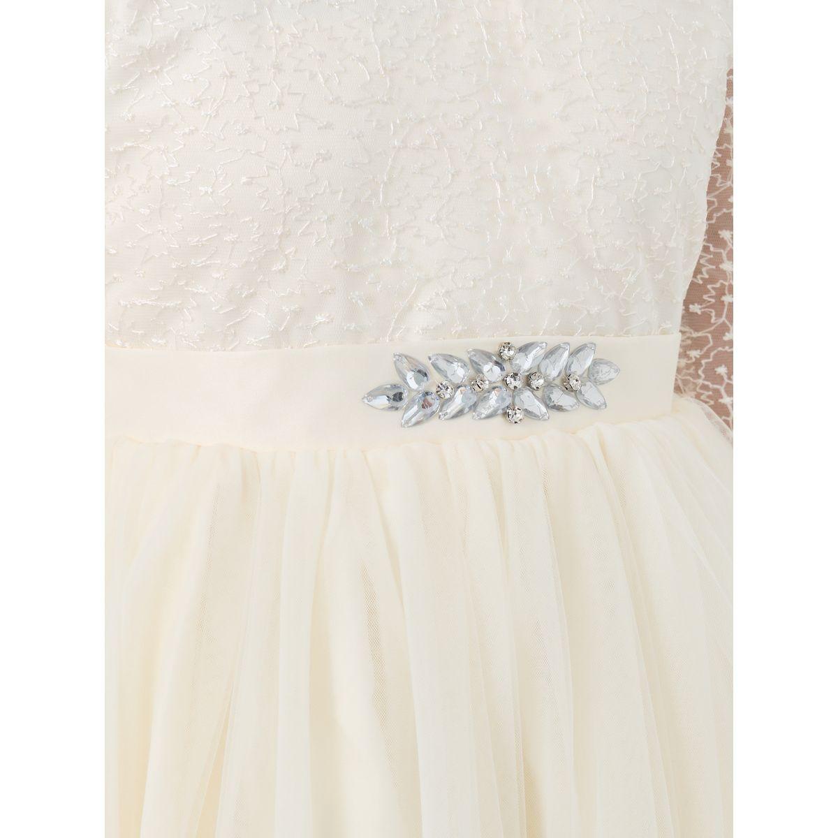 Styli Girls Off White Embroidered High Low Hem Mesh Dress-girls-clothing-dressesandjumpsuits-image-3