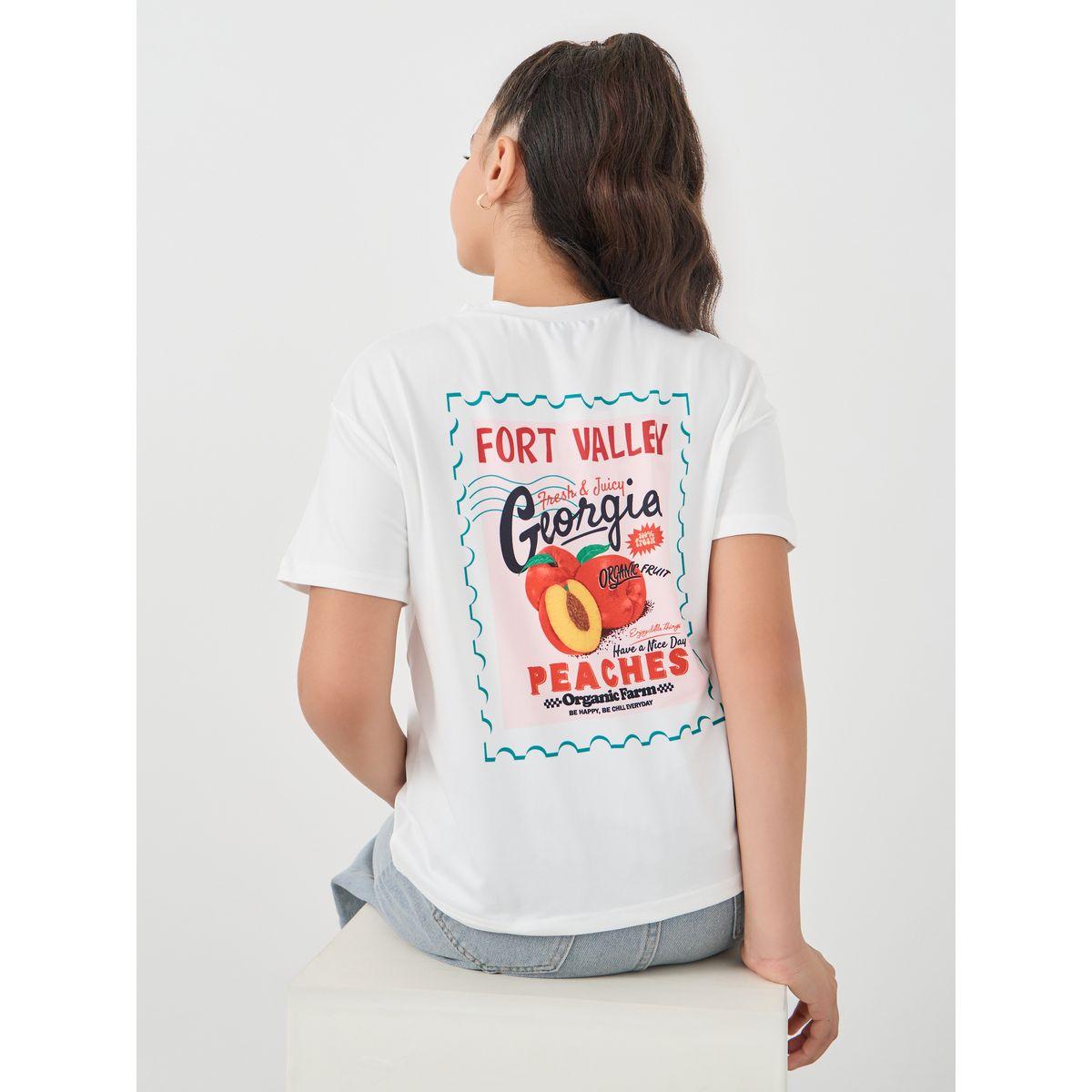 تيشيرت بطبعة جرافيك وياقة دائرية-girls-clothing-tshirts-image-1