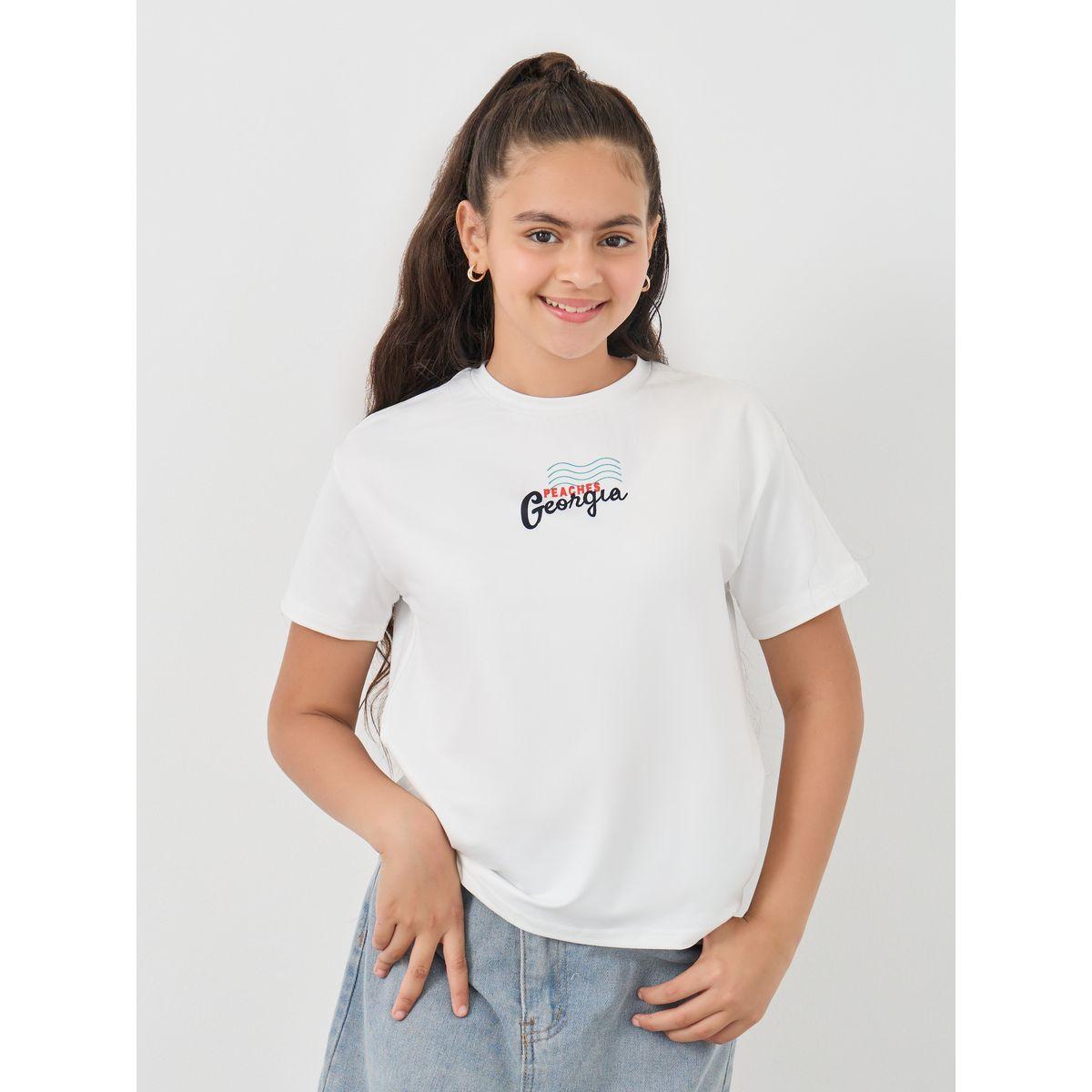 Styli Graphic Print Round Neck T-Shirt-girls-clothing-tshirts-image-2