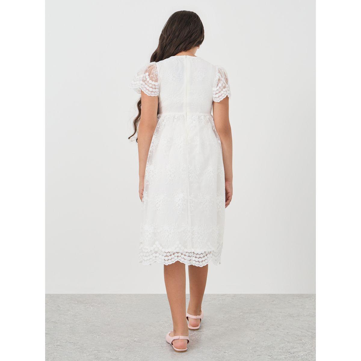 فستان ميدي بتفاصيل دانتيل وياقة دائرية-girls-clothing-dressesandjumpsuits-image-4