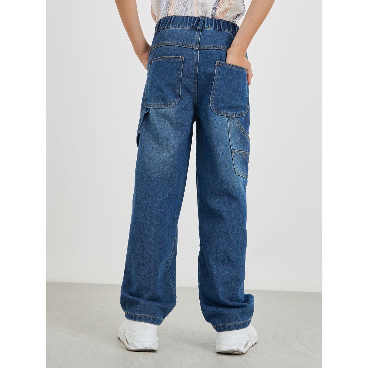 Styli Boys Dark Blue Mid Rise Whiskered Jogger Fit Jeans-boys-clothing-bottoms-jeans-image-4