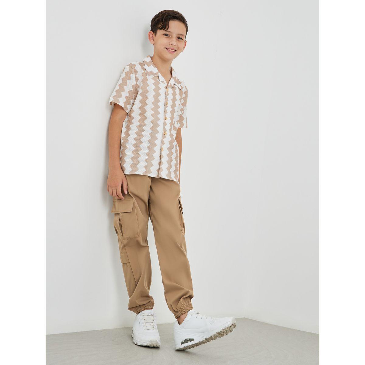 Styli Regular Fit Cargo Pants with Drawstring-boys-clothing-bottoms-trousers-image-2