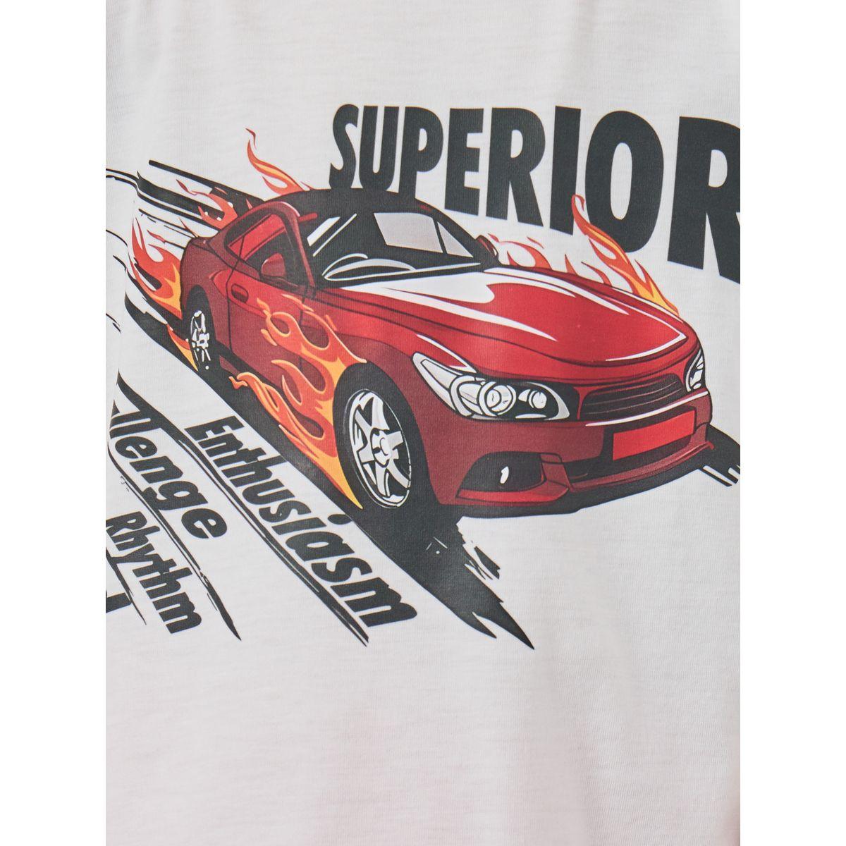 مجموعة من شورت وتيشيرت بياقة دائرية وطبعة جرافيك-boys-clothing-setsandcoords-image-3