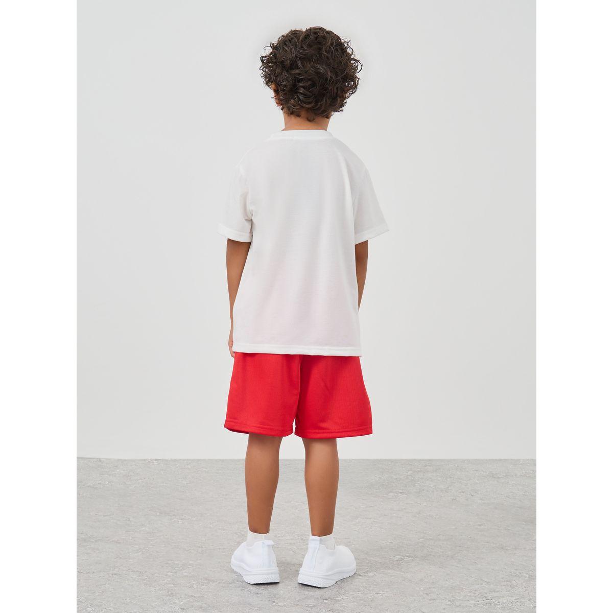 Styli Graphic Print Round Neck T-Shirt and Shorts Set-boys-clothing-setsandcoords-image-4
