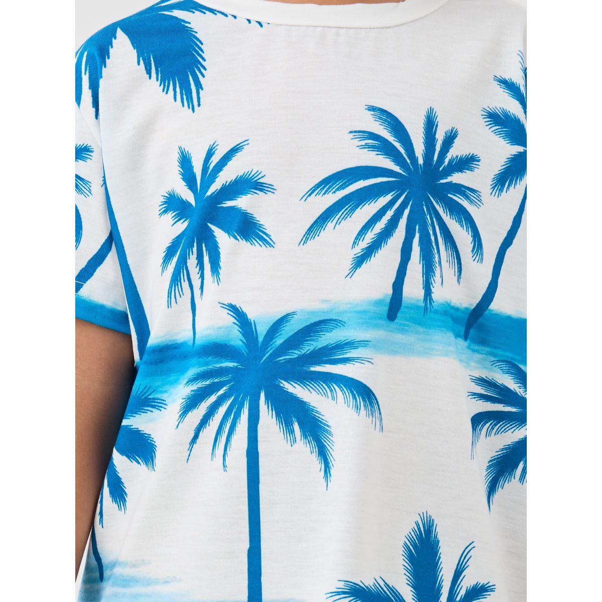 Styli Graphic Print Round Neck T-Shirt and Shorts Set-boys-clothing-setsandcoords-image-3