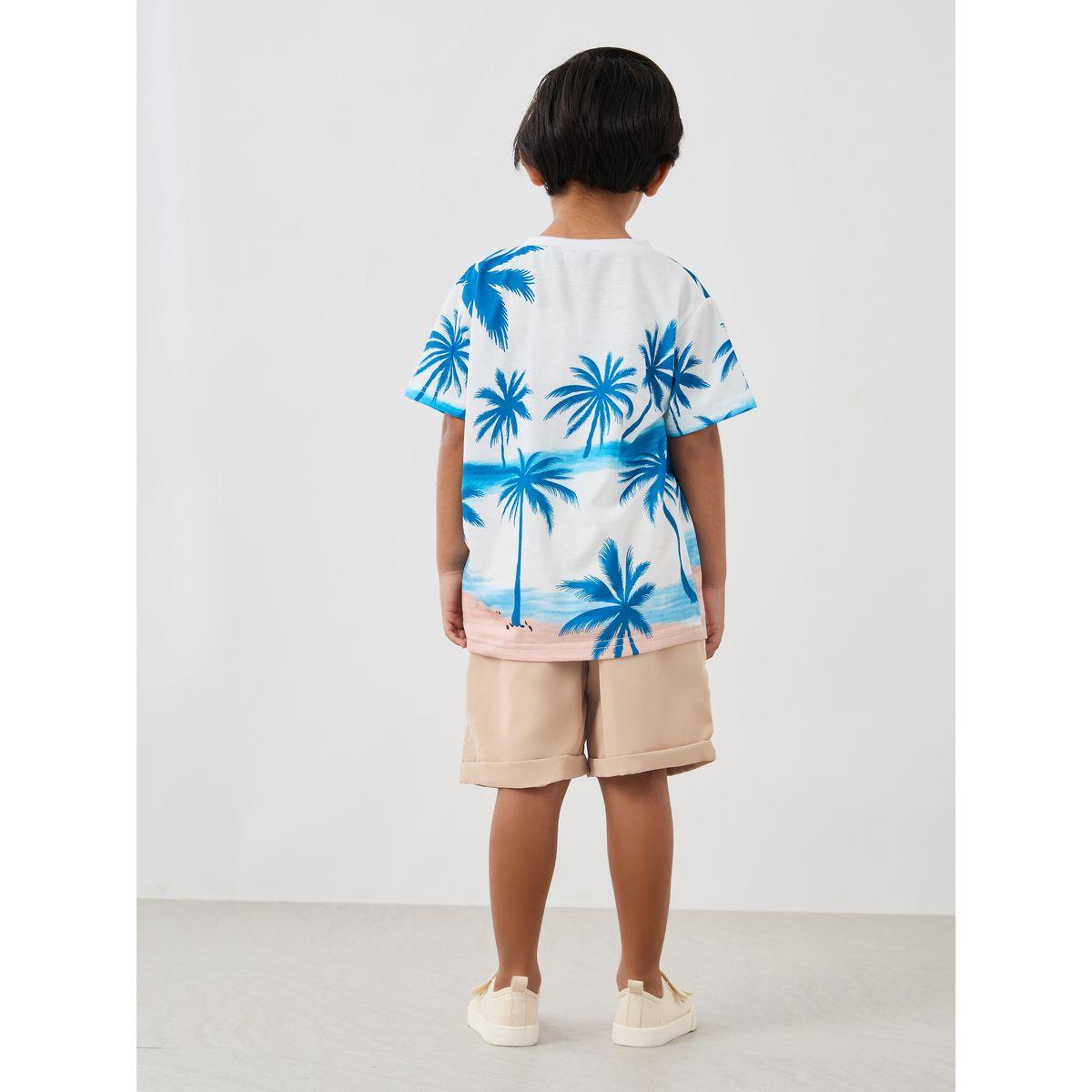 مجموعة من شورت وتيشيرت بطبعة جرافيك-boys-clothing-setsandcoords-image-4