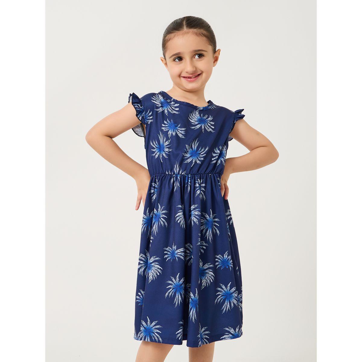 فستان مطبع بالكامل مع أكمام بكشكش-girls-clothing-dressesandjumpsuits-image-2