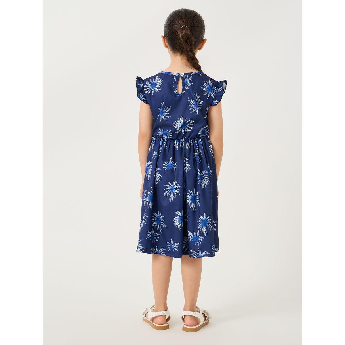 فستان مطبع بالكامل مع أكمام بكشكش-girls-clothing-dressesandjumpsuits-image-4