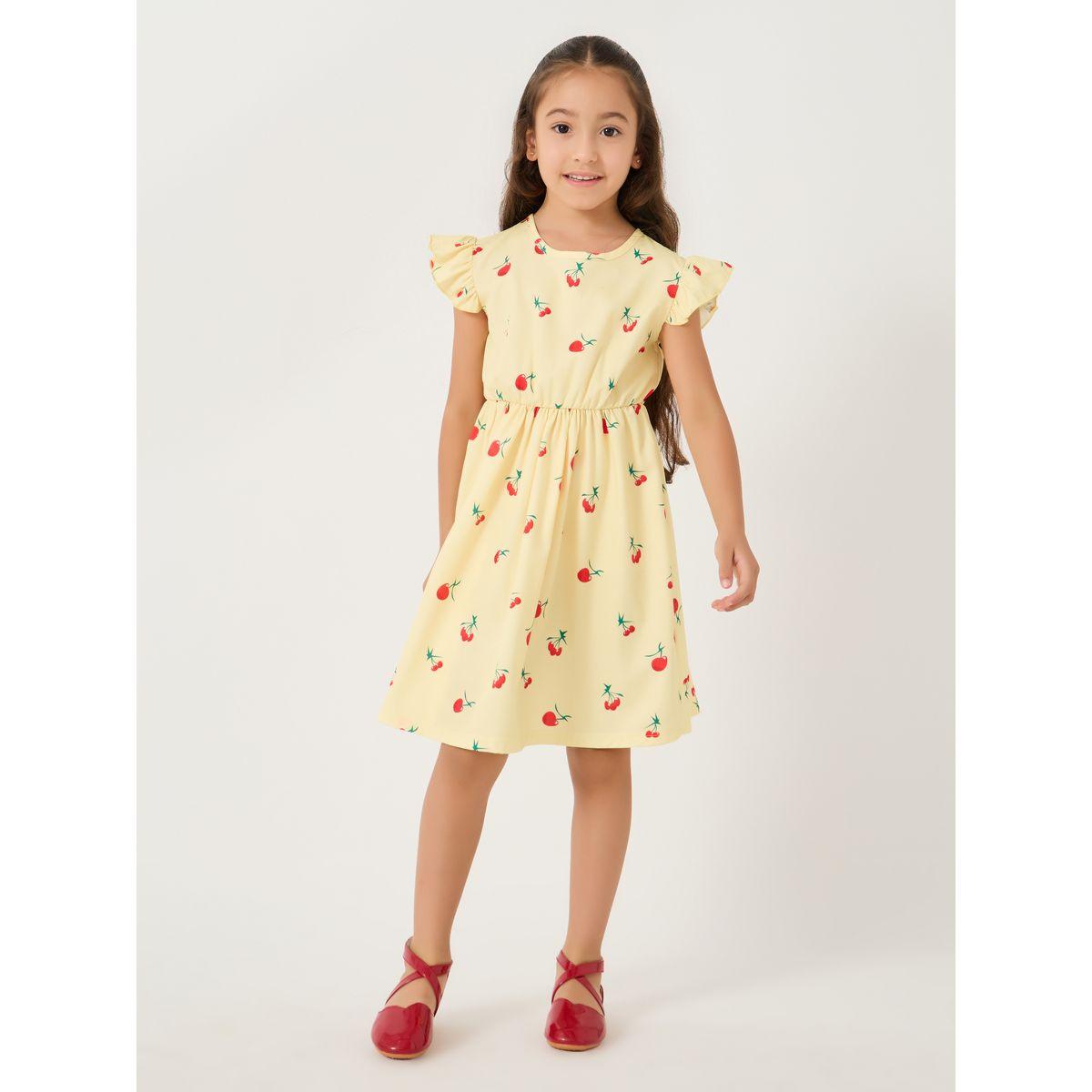 Styli All-Over Print Ruffled Sleeves Dress-girls-clothing-dressesandjumpsuits-image-1