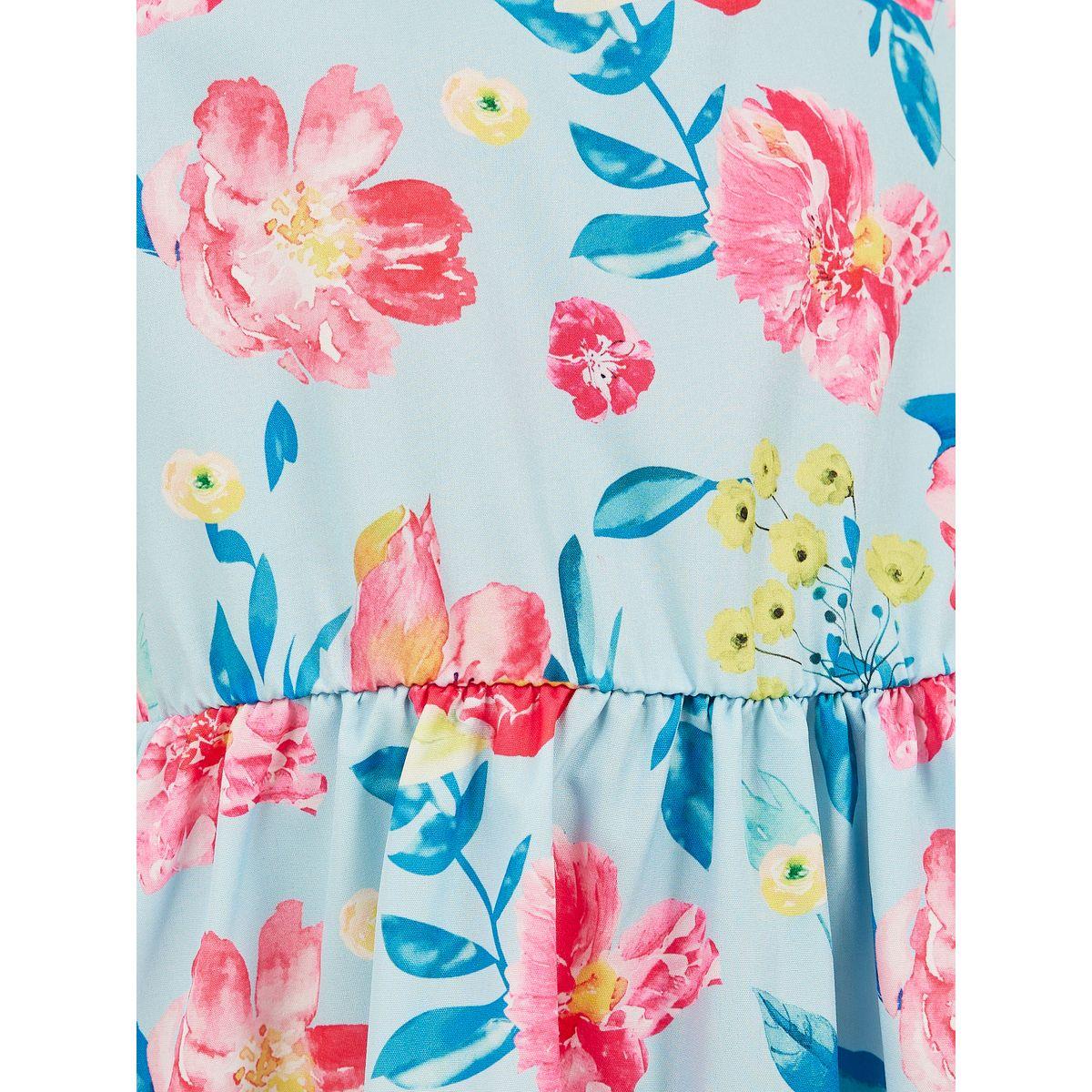 Styli Floral Print Puff Sleeves Dress-girls-clothing-dressesandjumpsuits-image-3