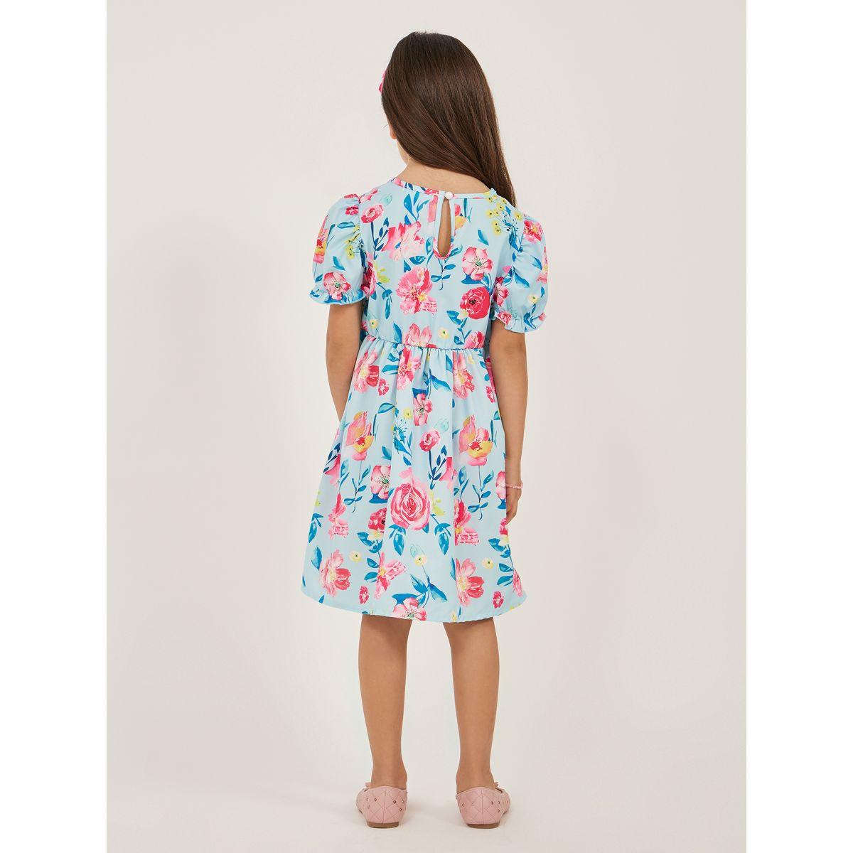 فستان مطبع بزهور مع أكمام منفوخة-girls-clothing-dressesandjumpsuits-image-4