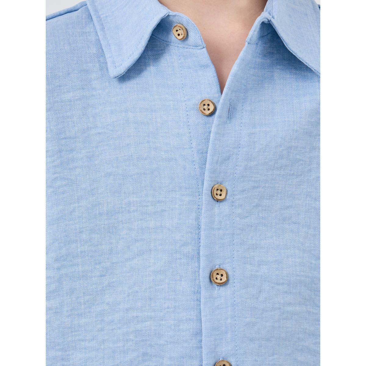 Styli Buttoned Short Sleeve Linen Shirt-boys-clothing-shirts-image-3