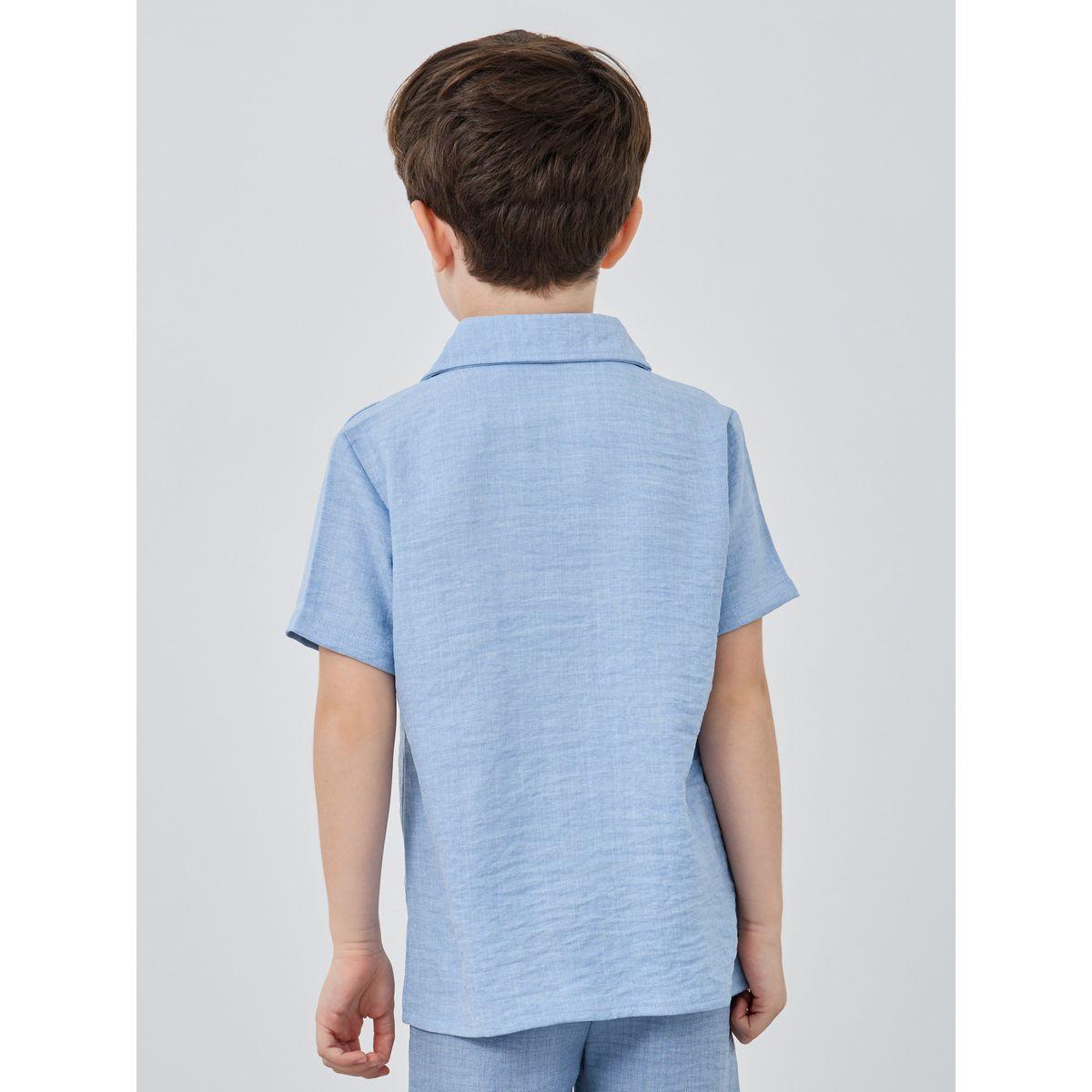 Styli Buttoned Short Sleeve Linen Shirt-boys-clothing-shirts-image-4