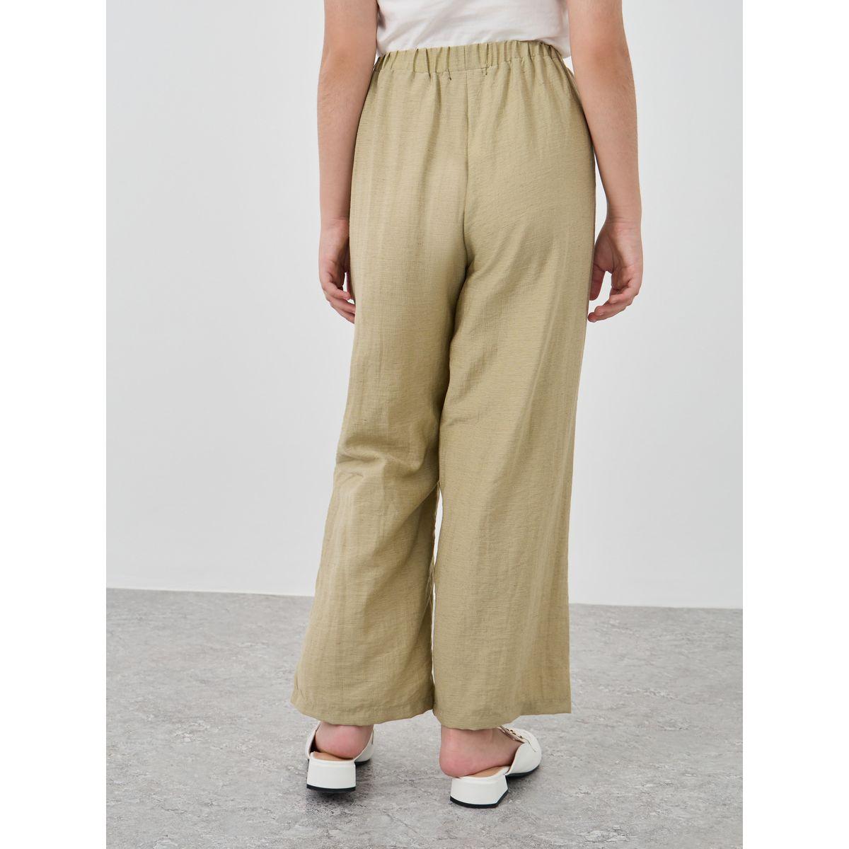 Styli Relaxed Fit Pants with Elasticated Waistband-girls-clothing-bottoms-trousers-image-4
