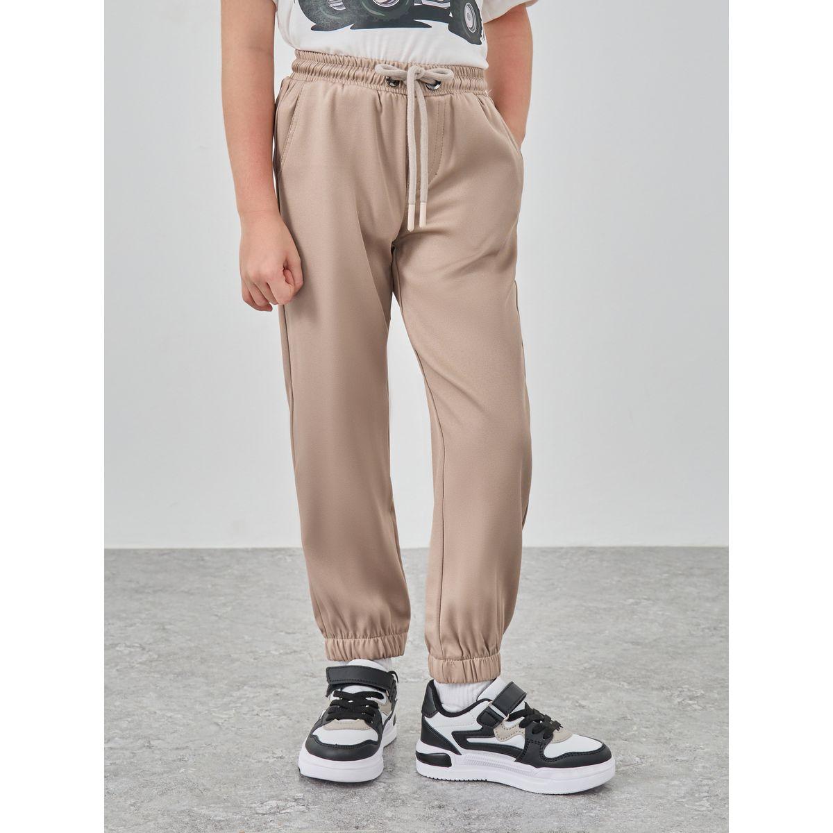 Styli Solid Mid Rise Joggers with Drawstring-boys-clothing-bottoms-joggersandtrackpants-image-1