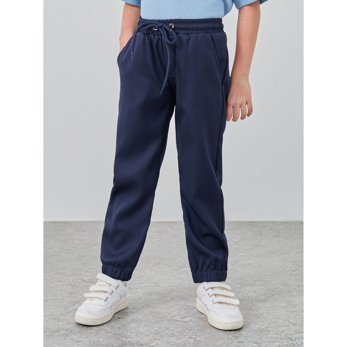 Styli Solid Mid Rise Joggers with Drawstring-boys-clothing-bottoms-joggersandtrackpants-image-1