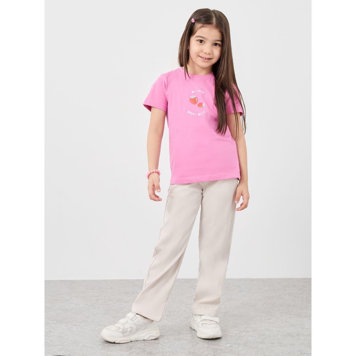 Styli Solid Twill Pants with Drawstring-girls-clothing-bottoms-trousers-image-2