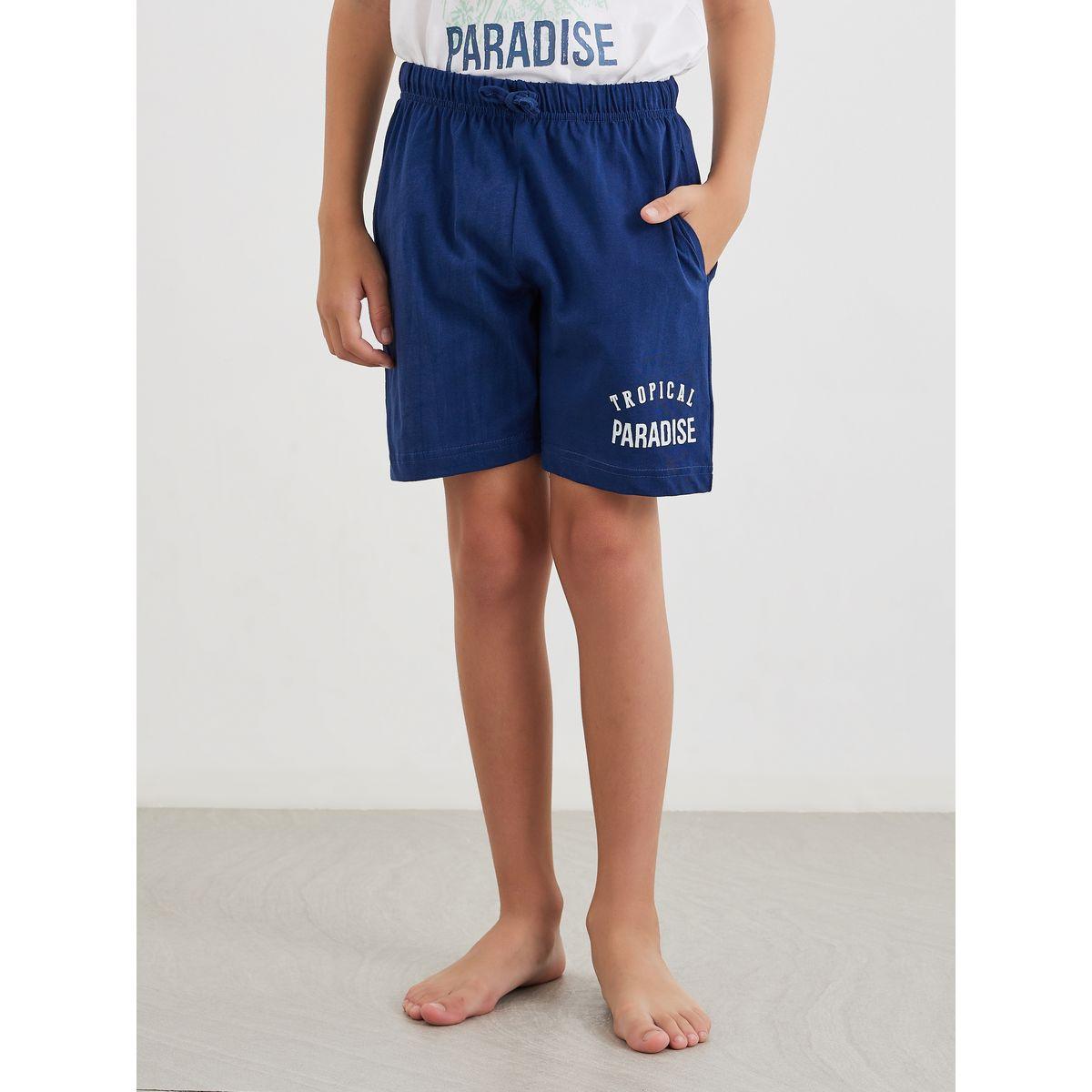 طقم منسق من شورت وتيشيرت مُطبع بأكمام ريجلان-boys-clothing-nightwear-image-4