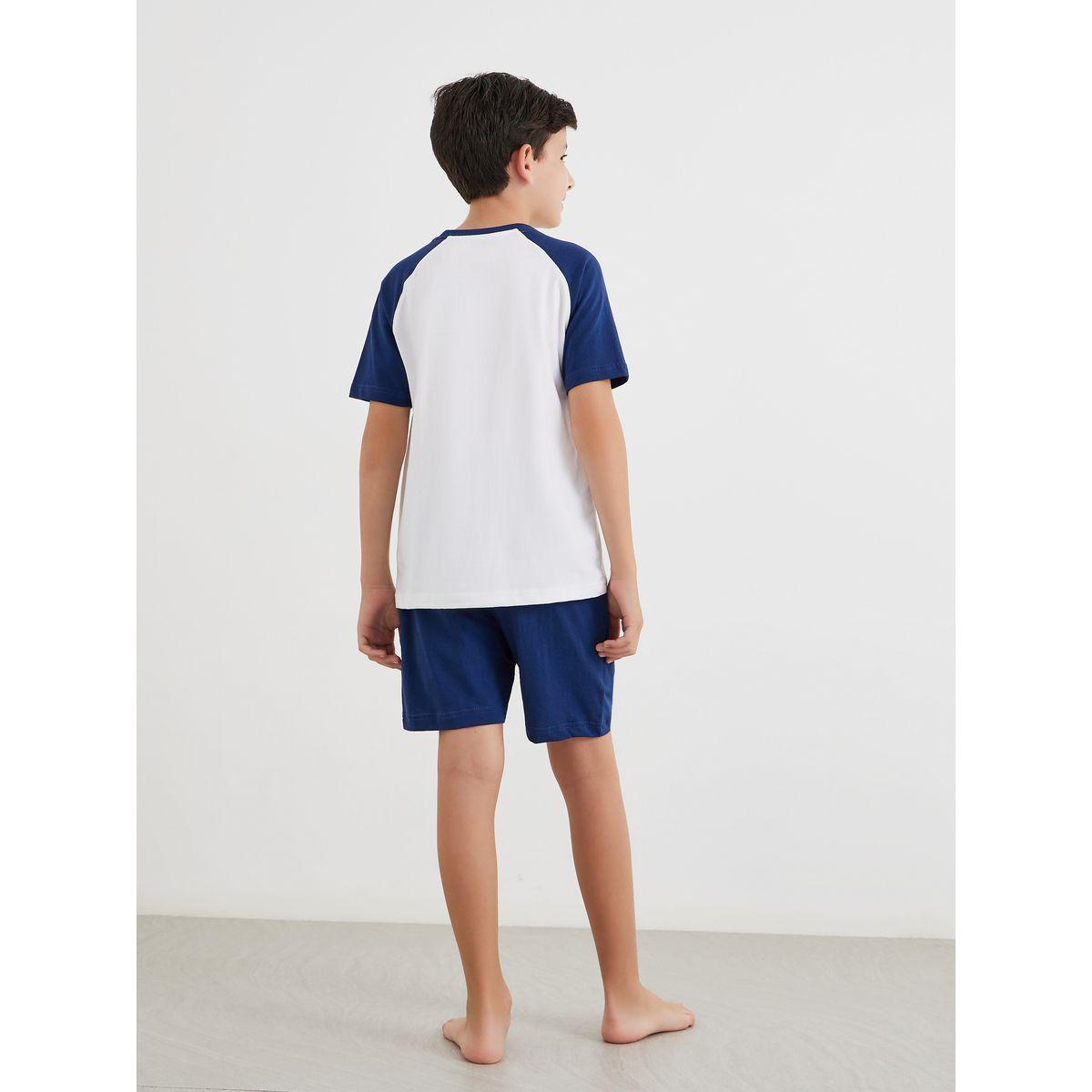 طقم منسق من شورت وتيشيرت مُطبع بأكمام ريجلان-boys-clothing-nightwear-image-5