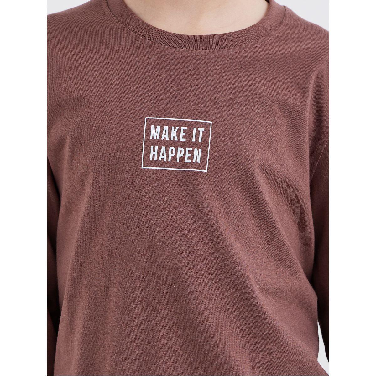 Styli Slogan Print Cotton T-Shirt and Cuffed Pyjama Set-boys-clothing-nightwear-image-3