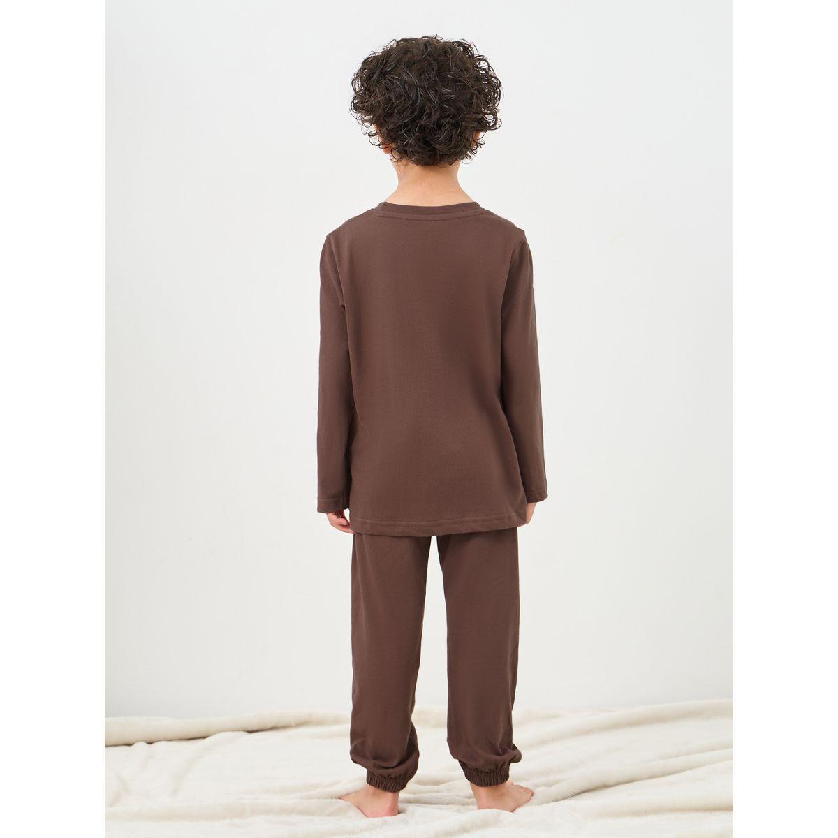 Styli Boys Slogan Print Long Sleeve T-Shirt and Pyjama Set-boys-clothing-nightwear-image-6