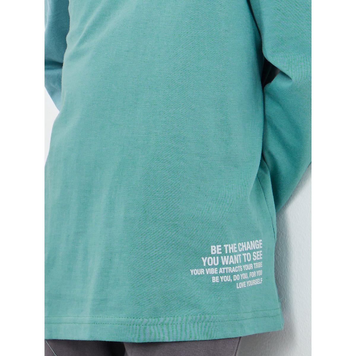 Styli Slogan Print Long Sleeves T-Shirt and Pyjama Set-boys-clothing-nightwear-image-2