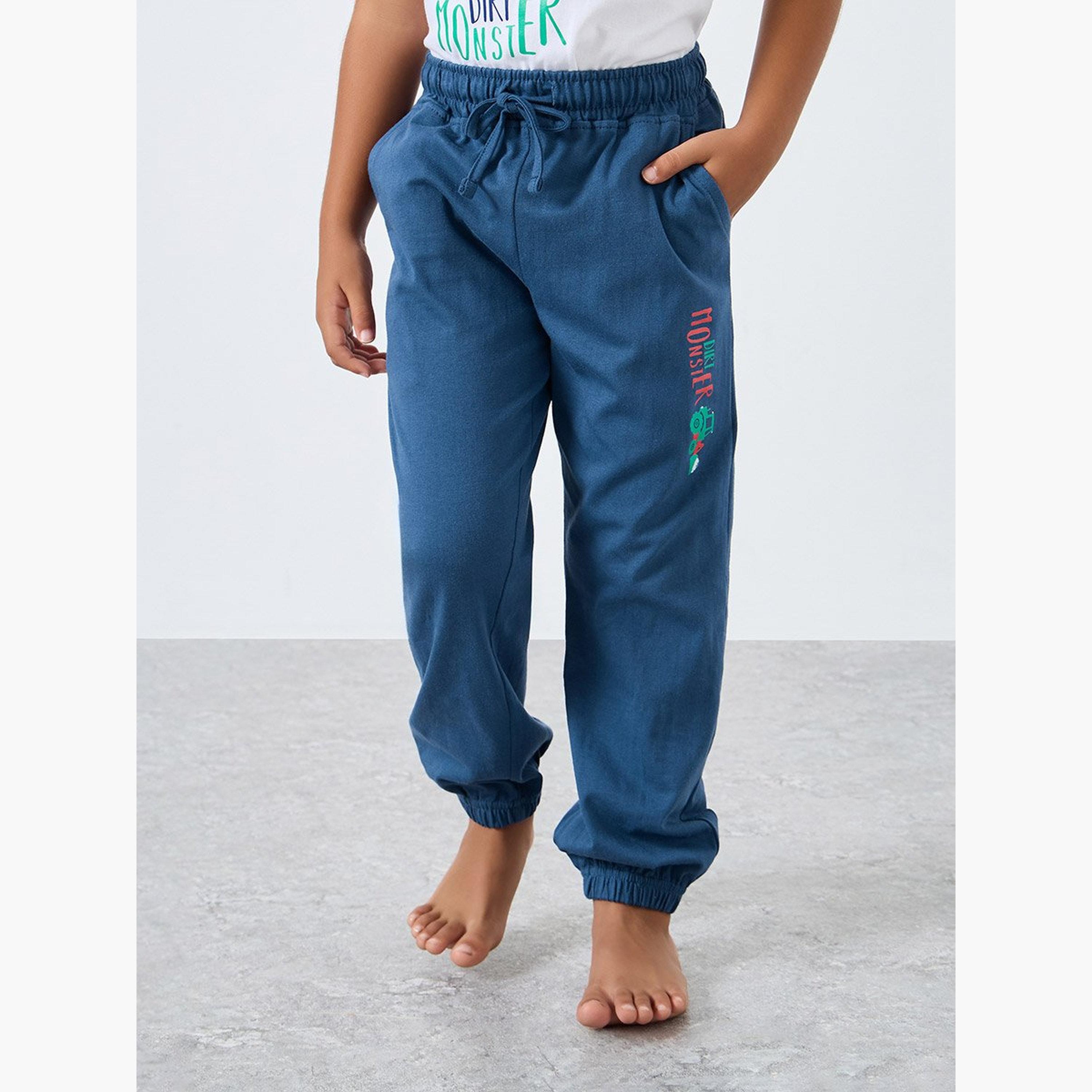 Styli Boys Graphic Print Short Sleeve T-Shirt and Pyjama Set-boys-clothing-nightwear-image-3