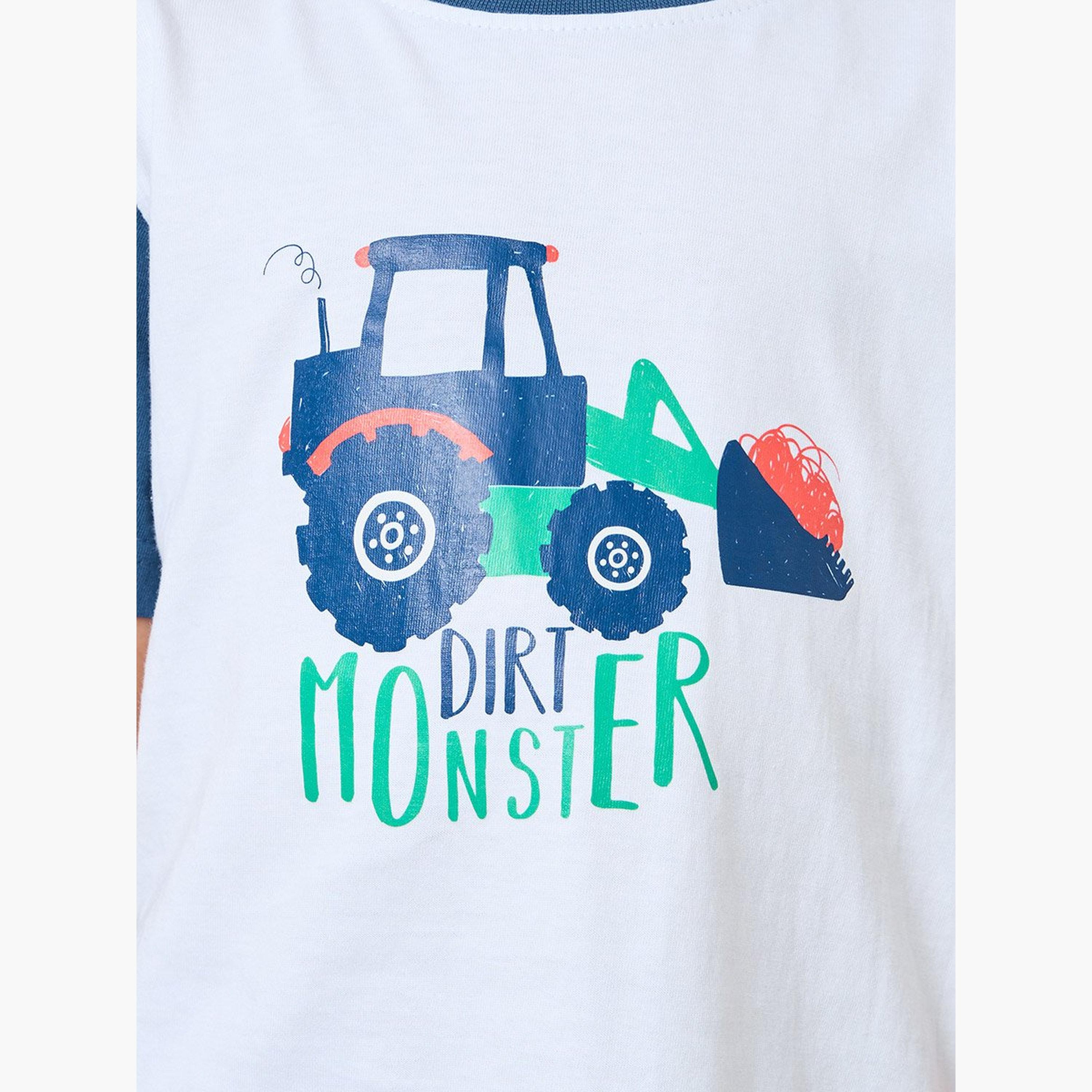 Styli Boys Graphic Print Short Sleeve T-Shirt and Pyjama Set-boys-clothing-nightwear-image-4
